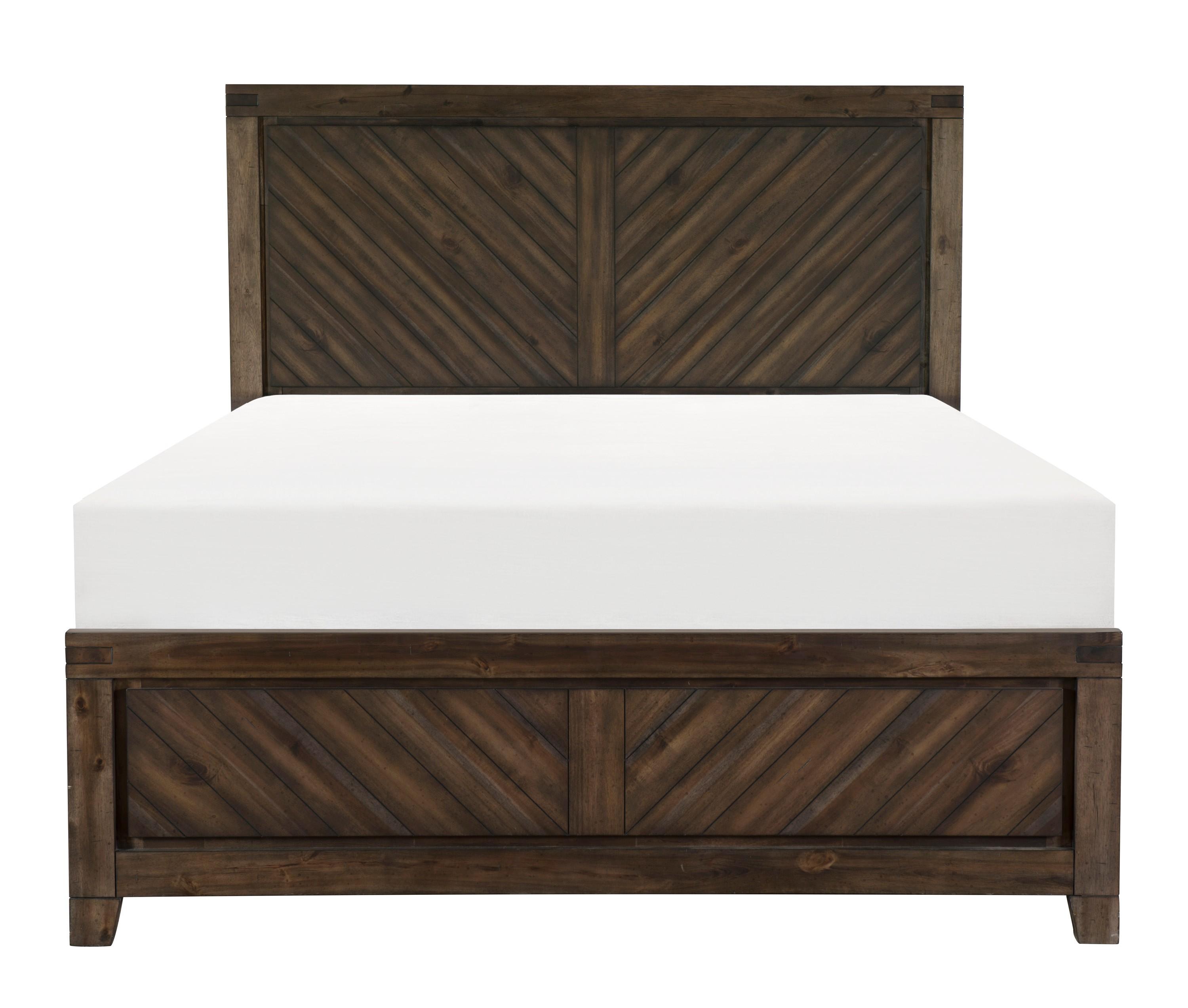 

    
Rustic Distressed Espresso Wood Queen Bed Homelegance 1648-1* Parnell
