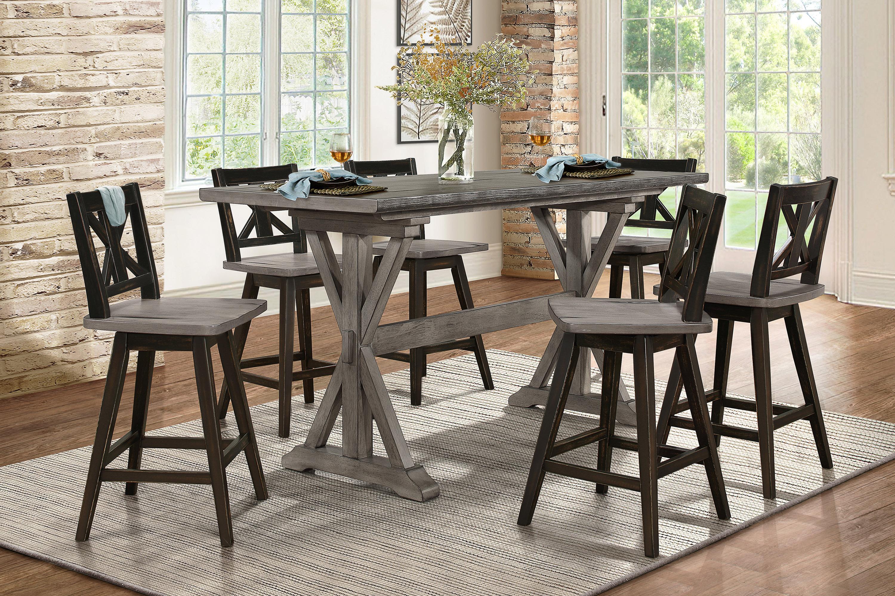 

                    
Buy Rustic Distressed Gray Solid Wood Counter Height Table Homelegance 5602-36 Amsonia
