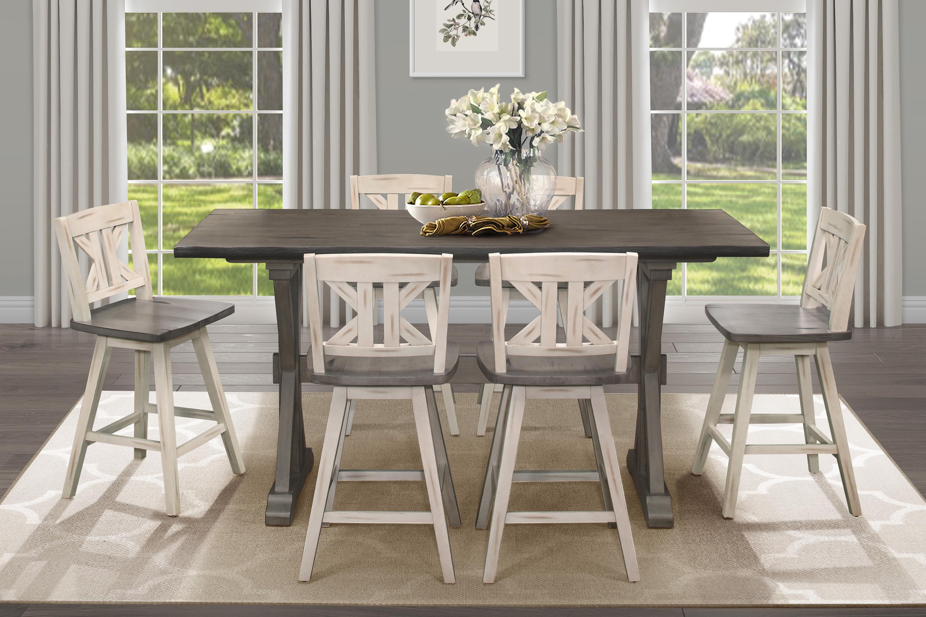 

                    
Buy Rustic Distressed Gray & White Solid Wood 24" Dining Room Set 5pcs Homelegance 5602-36-5PC Amsonia
