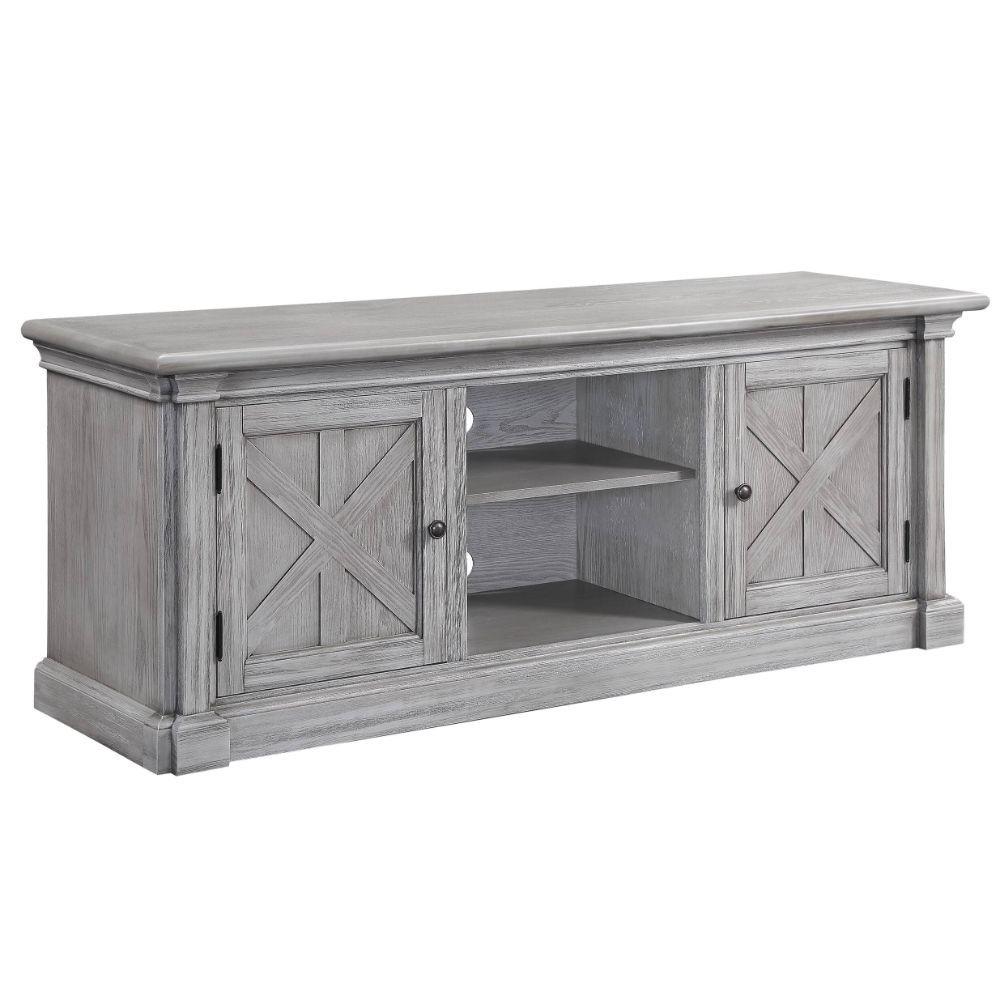 

    
Rustic Gray Oak TV Stand by Acme Lucinda 91612
