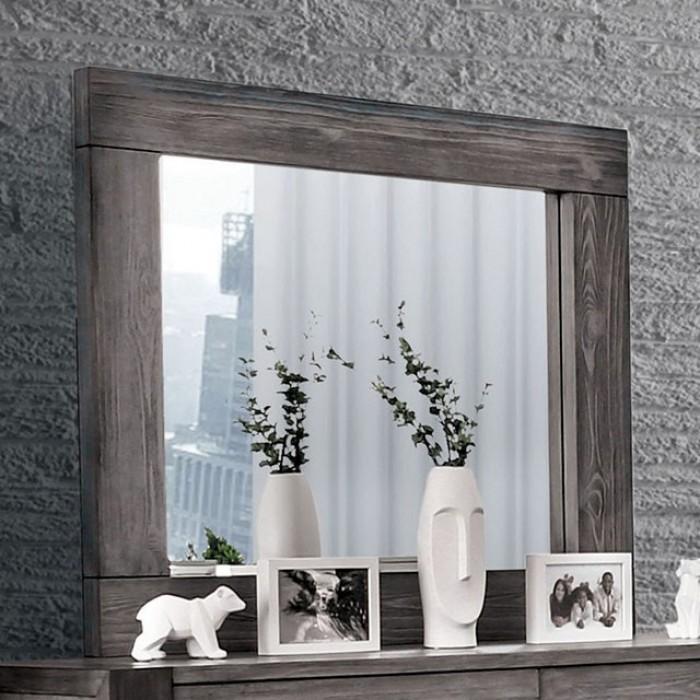 

    
Rustic Gray Solid Wood Dresser With Mirror 2PCS Furniture of America Janeiro CM7628GY-D-2PCS
