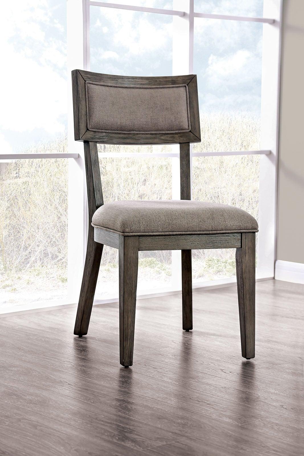 

    
Rustic Gray Solid Wood Side Chairs Set 2pcs Furniture of America CM3387T Leeds
