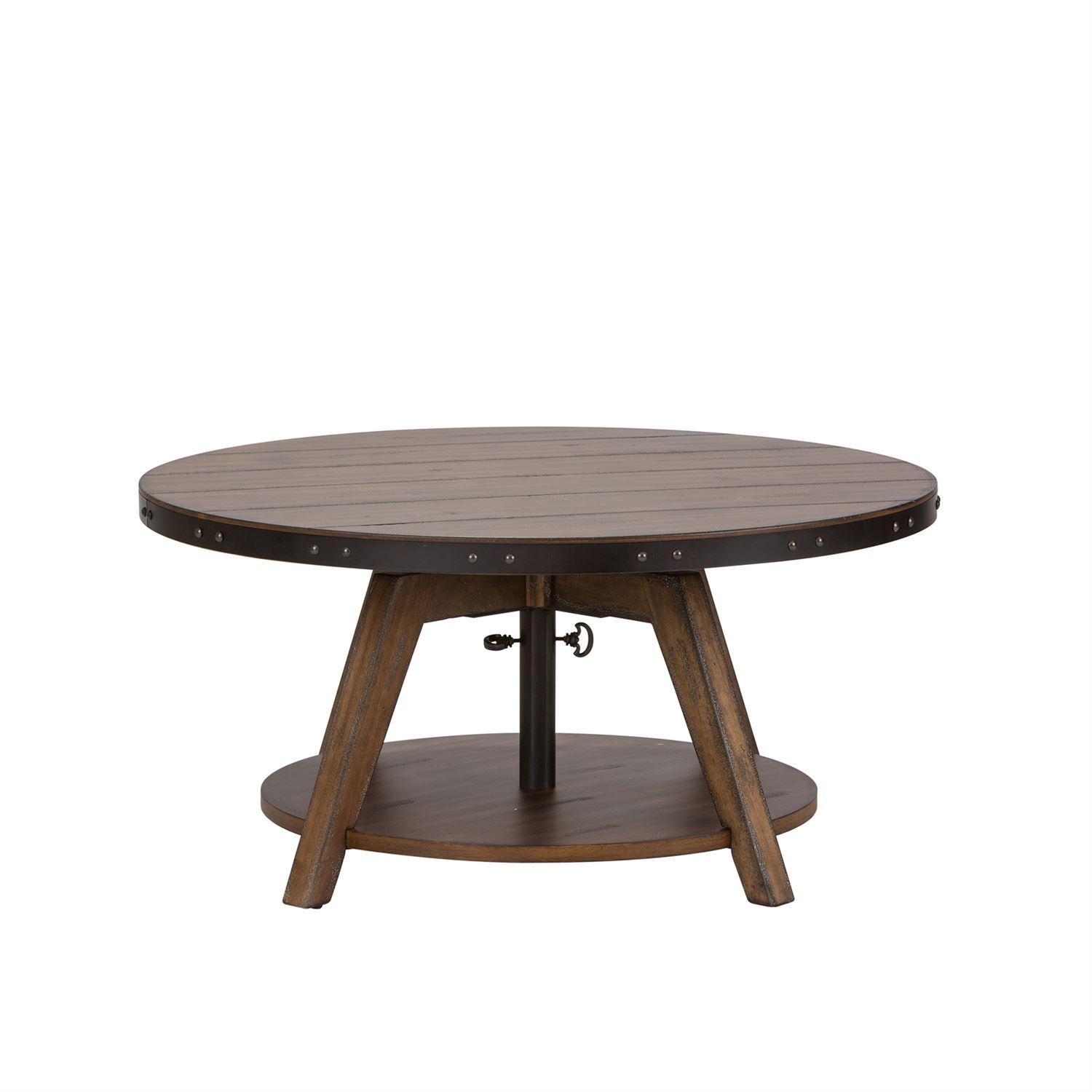 

    
Rustic Gray Wood Coffee Table Aspen Skies (416-OT) Liberty Furniture

