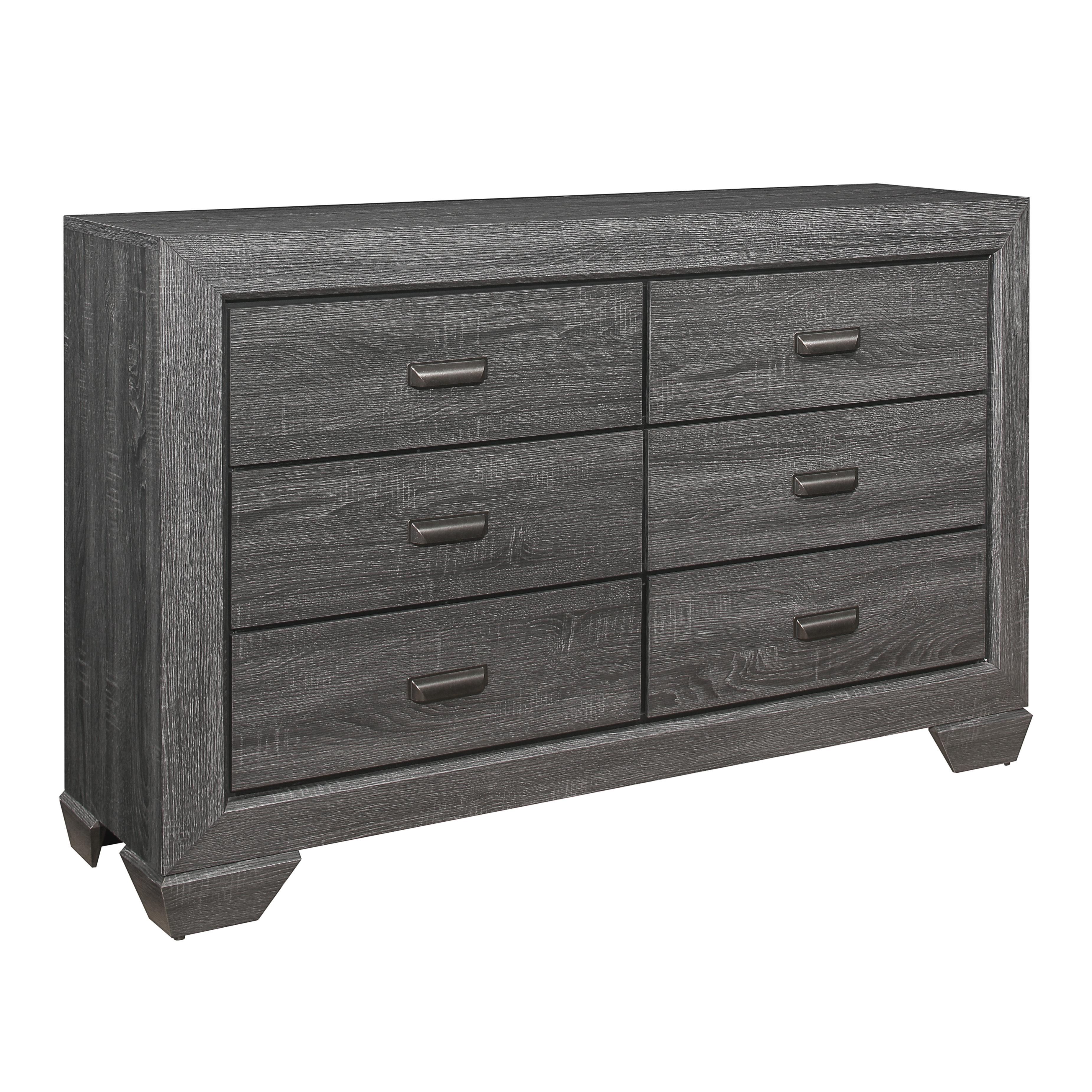 

    
Rustic Gray Wood Dresser w/Mirror Homelegance 1904GY-5*6 Beechnut
