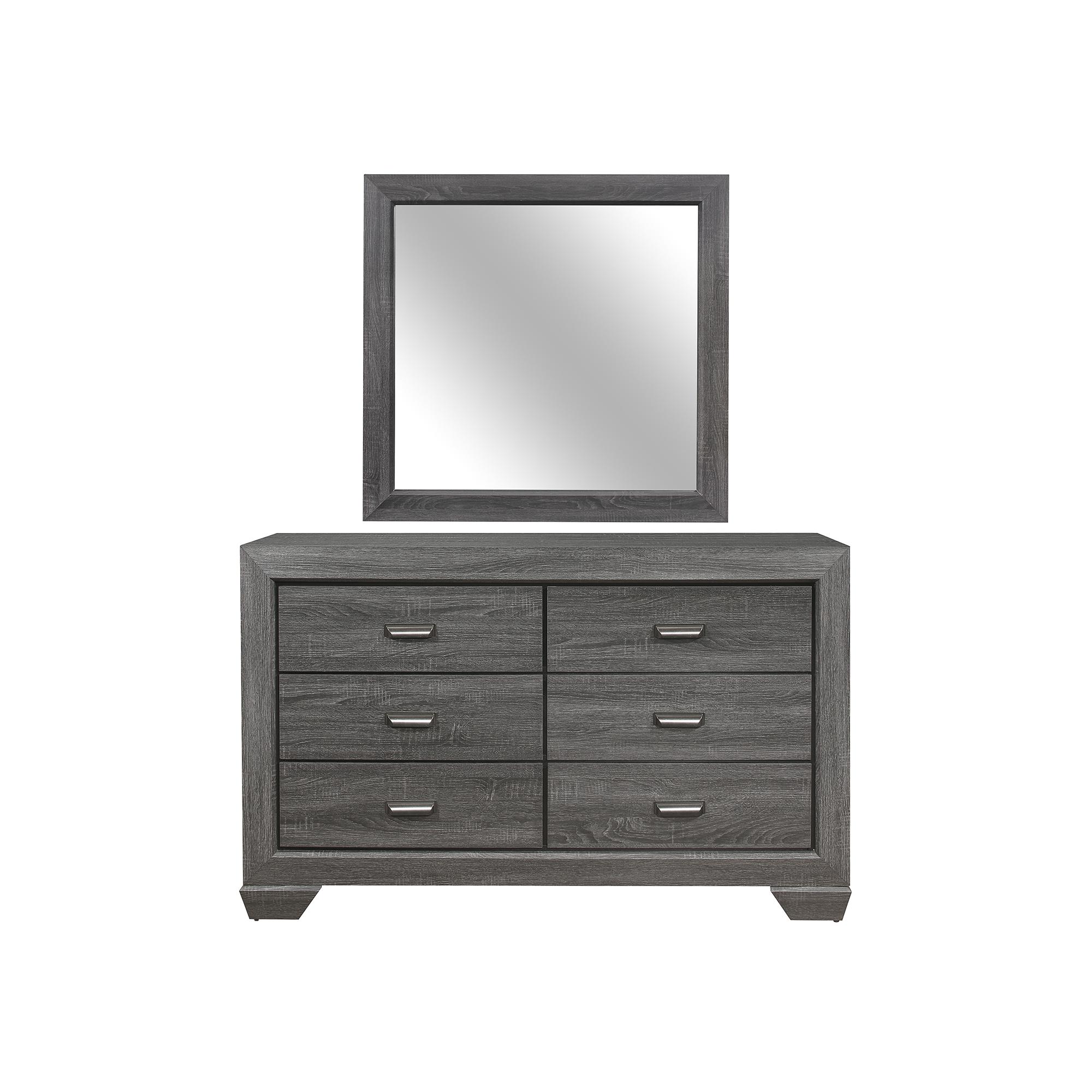 Rustic Dresser w/Mirror 1904GY-5*6-2PC Beechnut 1904GY-5*6-2PC in Gray 