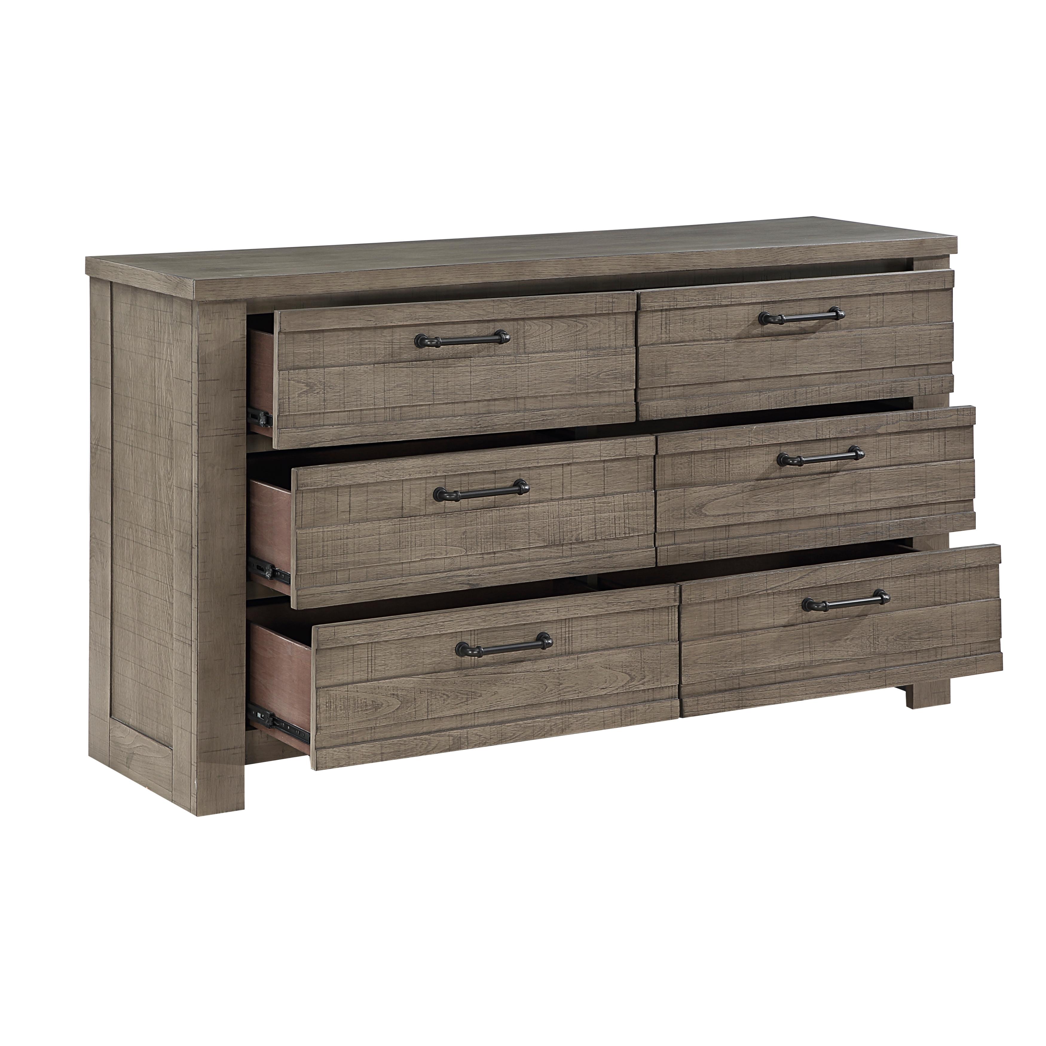 

    
Rustic Gray Wood Dresser With Mirror Set 2PCS Homelegance Longview 1498GY-5-D-2PCS
