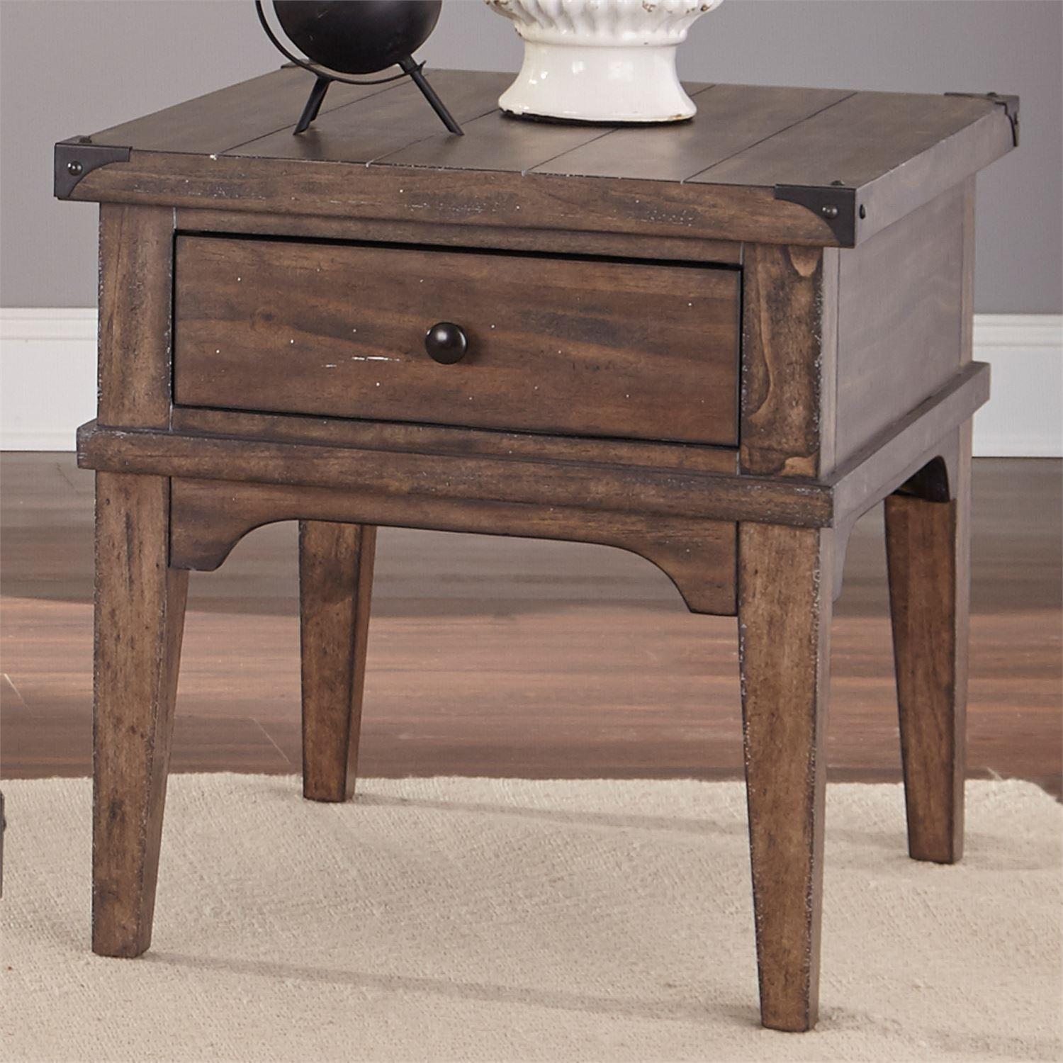 

    
Rustic Gray Wood End Table 416-OT1020 Liberty Furniture
