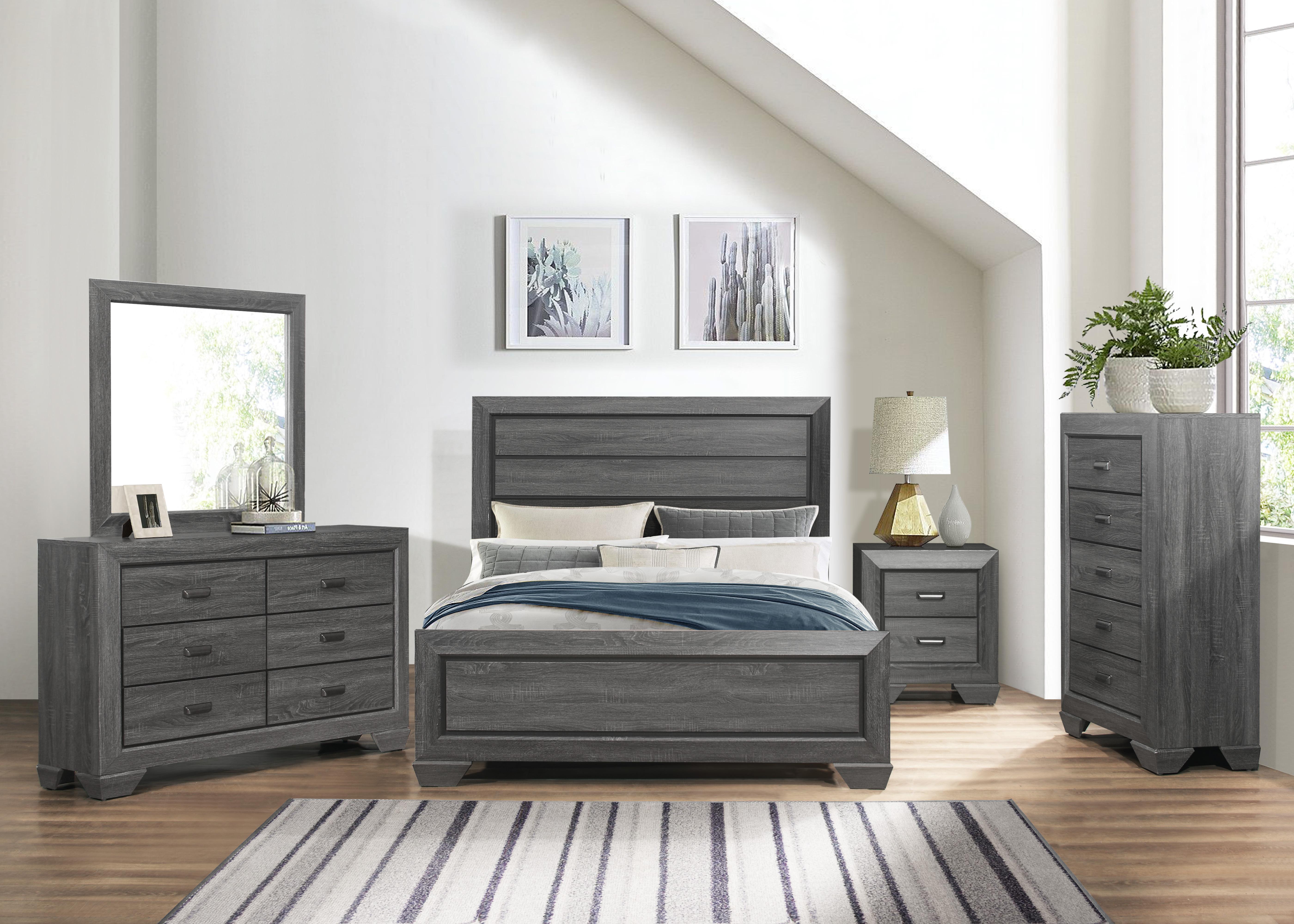 

    
Rustic Gray Wood Full Bedroom Set 5pcs Homelegance 1904FGY-1* Beechnut
