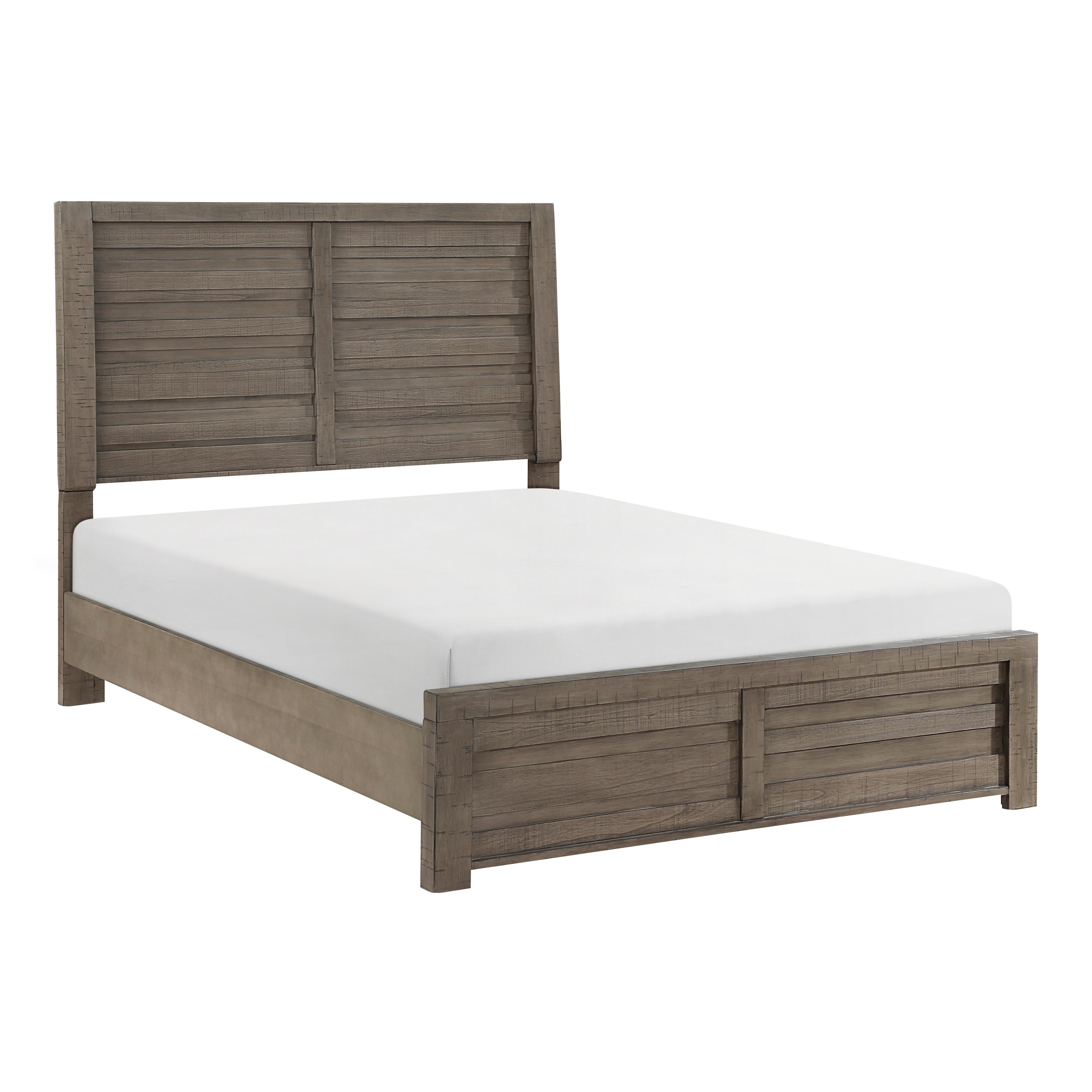 

    
Rustic Gray Wood King Panel Bed Homelegance Longview 1498GYK-1EK
