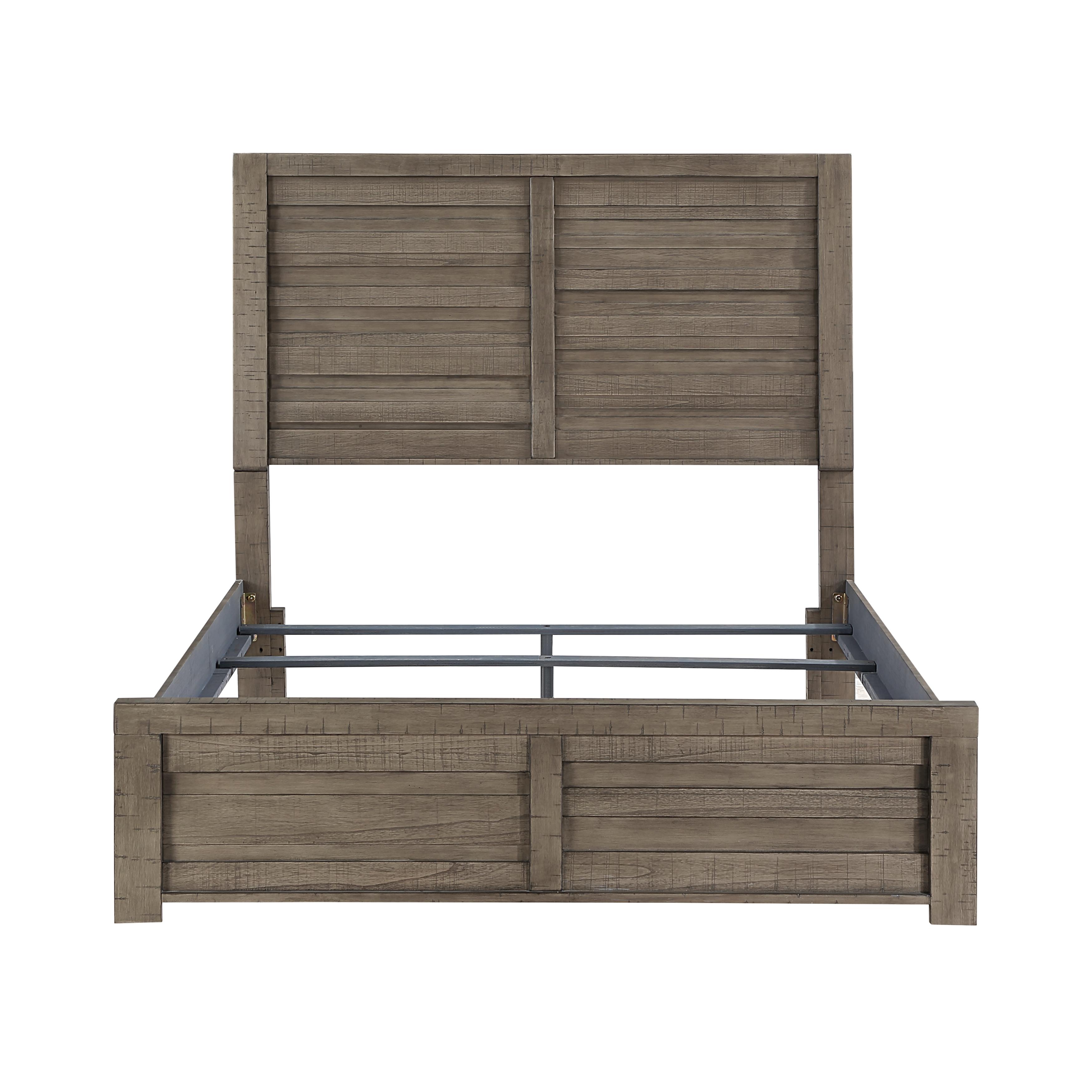 

    
Rustic Gray Wood Queen Panel Bed Homelegance Longview 1498GY-1-Q
