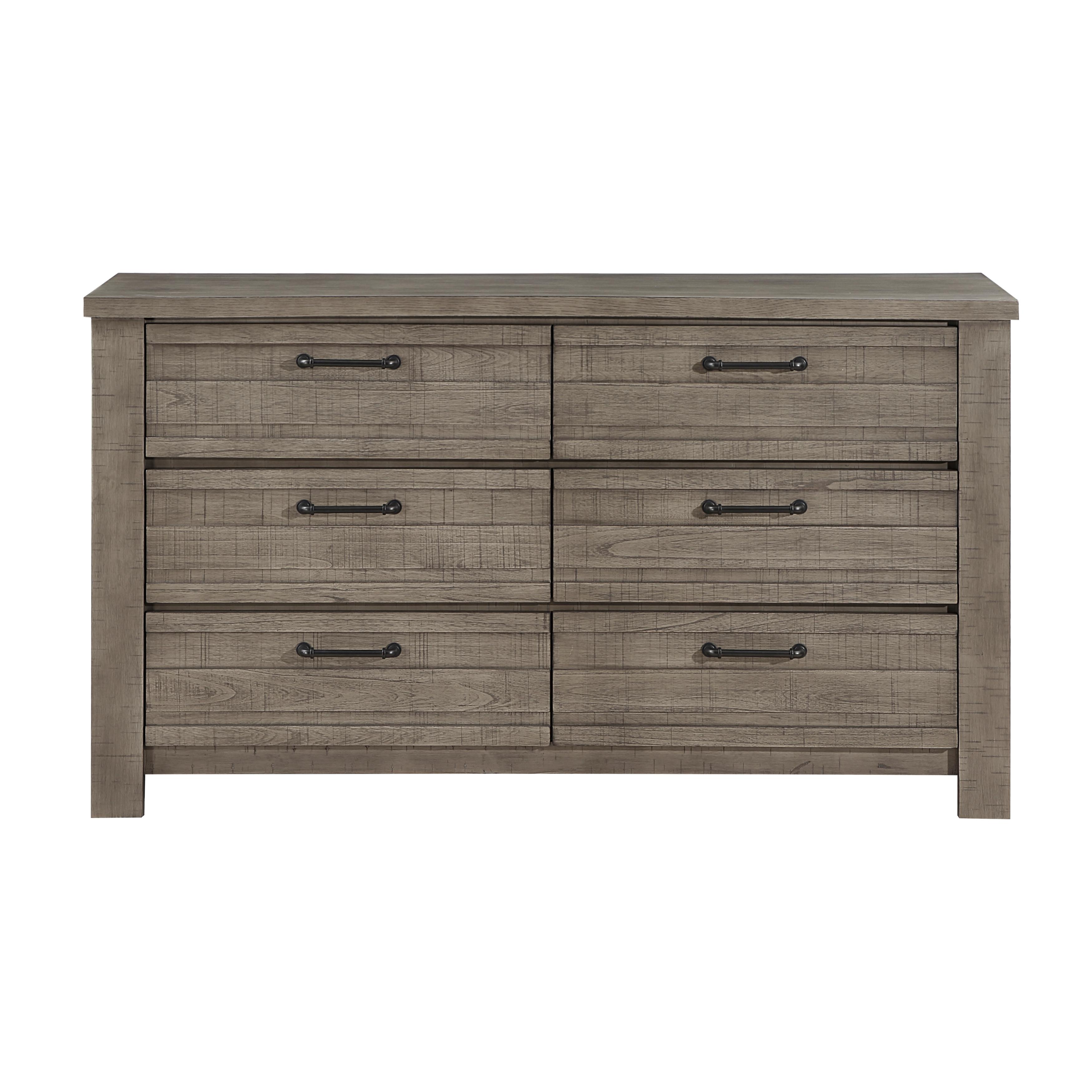 

    
Rustic Gray Wood Queen Panel Bedroom Set 6PCS Homelegance Longview 1498GY-1-Q-6PCS
