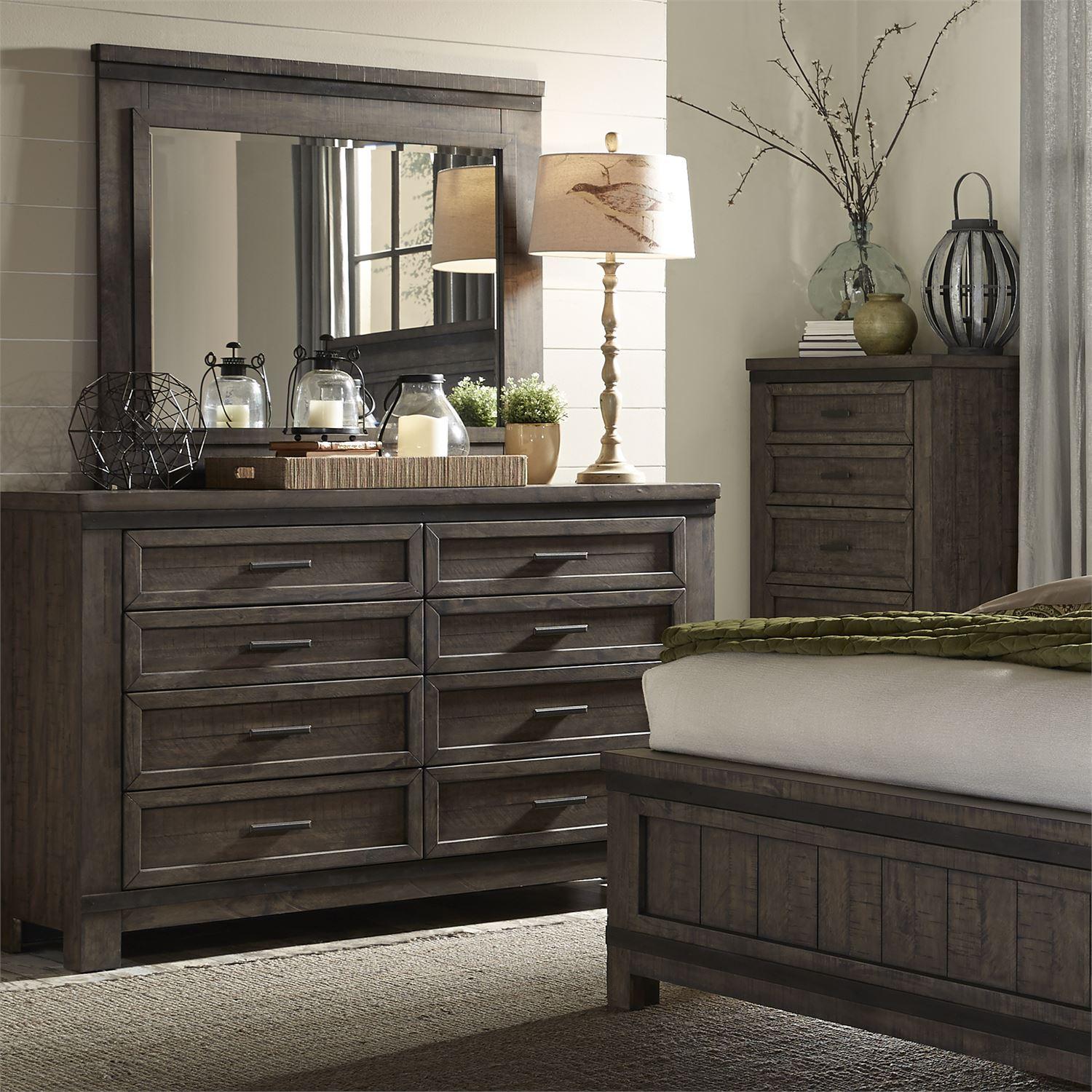 

    
Rustic Gray Queen Storage Bed Set 4 PCS Thornwood Hills 759-BR Liberty Furniture
