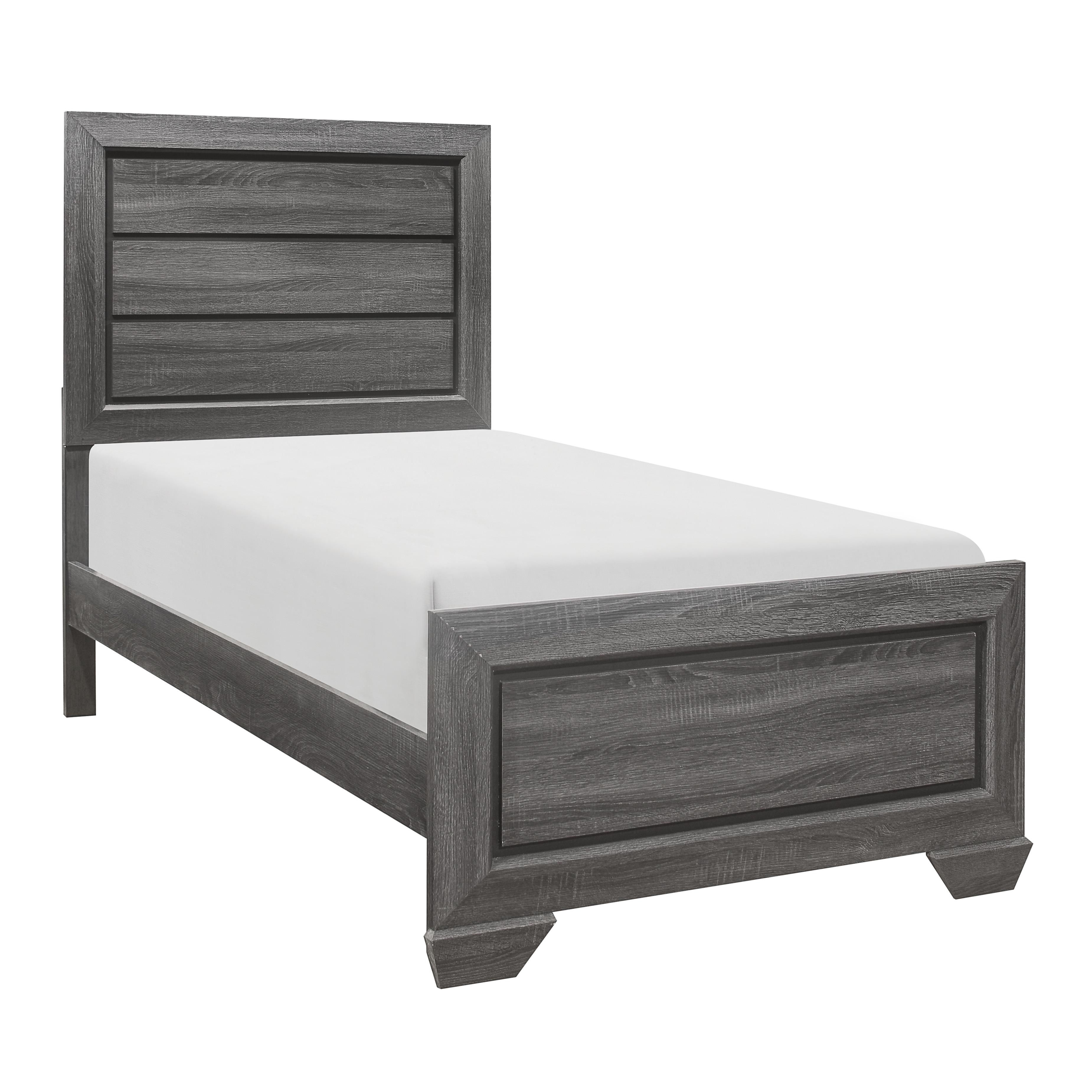 

    
Rustic Gray Wood Twin Bed Homelegance 1904TGY-1* Beechnut
