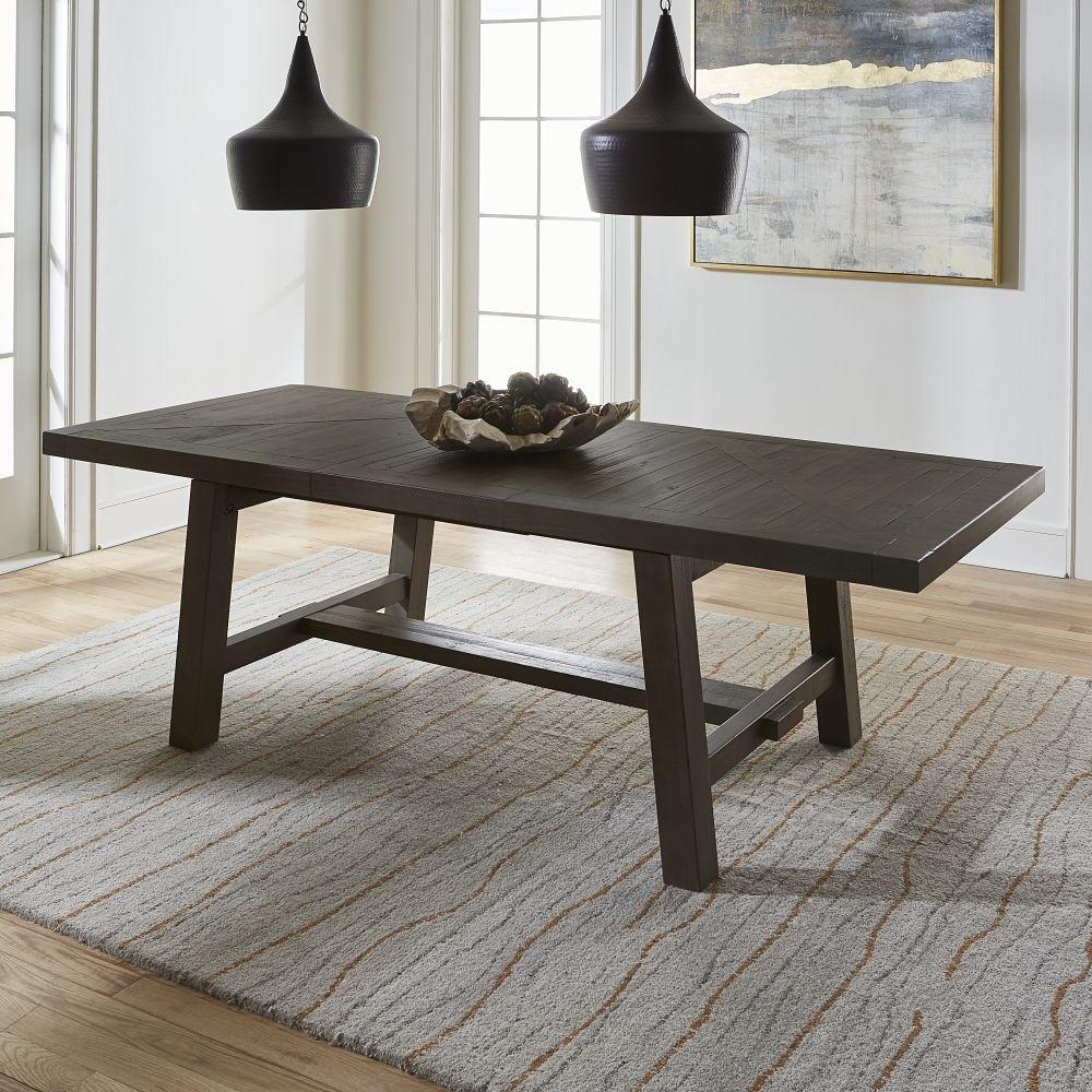 

    
Rustic Grey Finish Farmhouse Rectangular Dining Table Set 8Pcs TARYN by Modus Furniture
