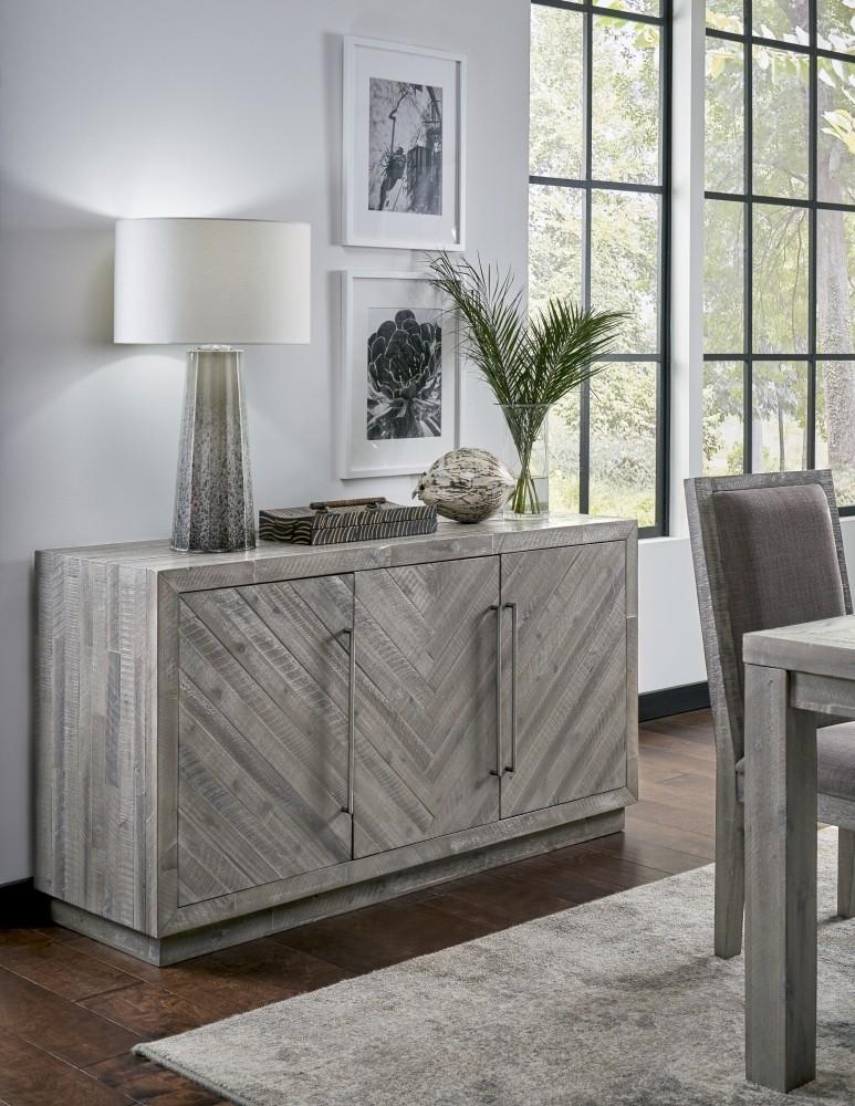 Contemporary, Rustic Sideboard ALEXANDRA 5RS378 in Latte, Light Grey 