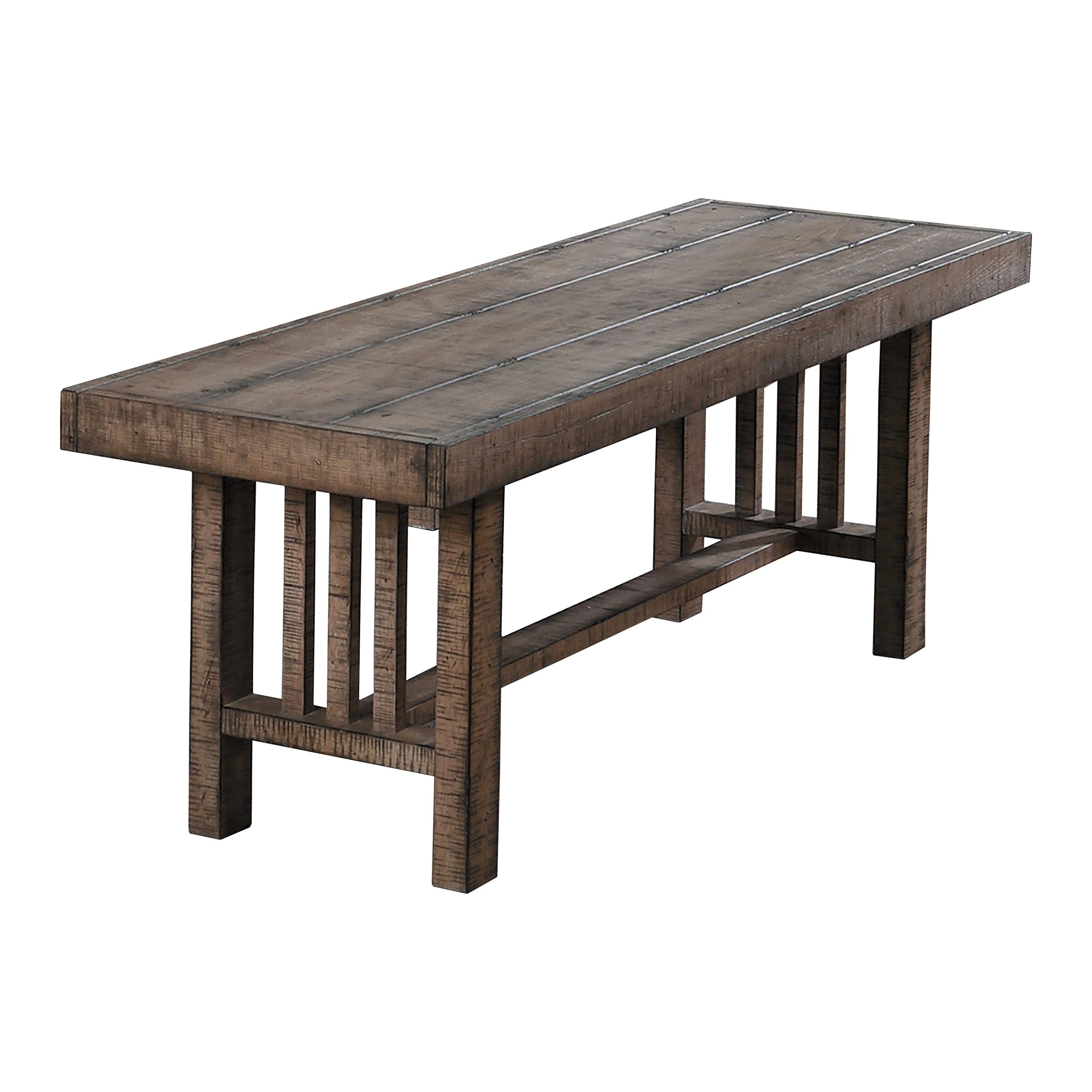 Rustic Bench 5544-13 Codie 5544-13 in Light Brown 