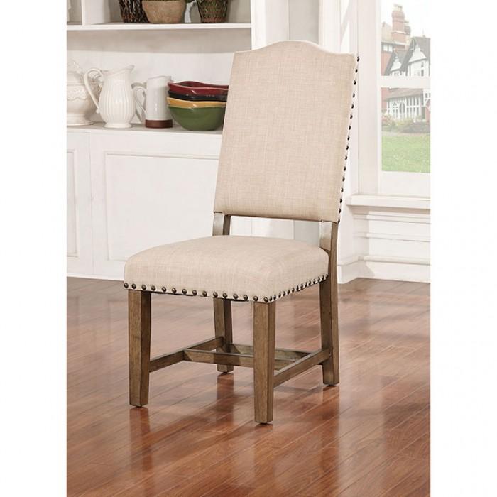 Rustic Dining Chair Set CM3014SC-2PK Julia CM3014SC-2PK in Brown Fabric
