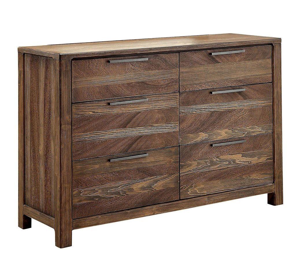 

    
Rustic Natural & Beige Solid Wood Dresser Furniture of America CM7576D Hankinson
