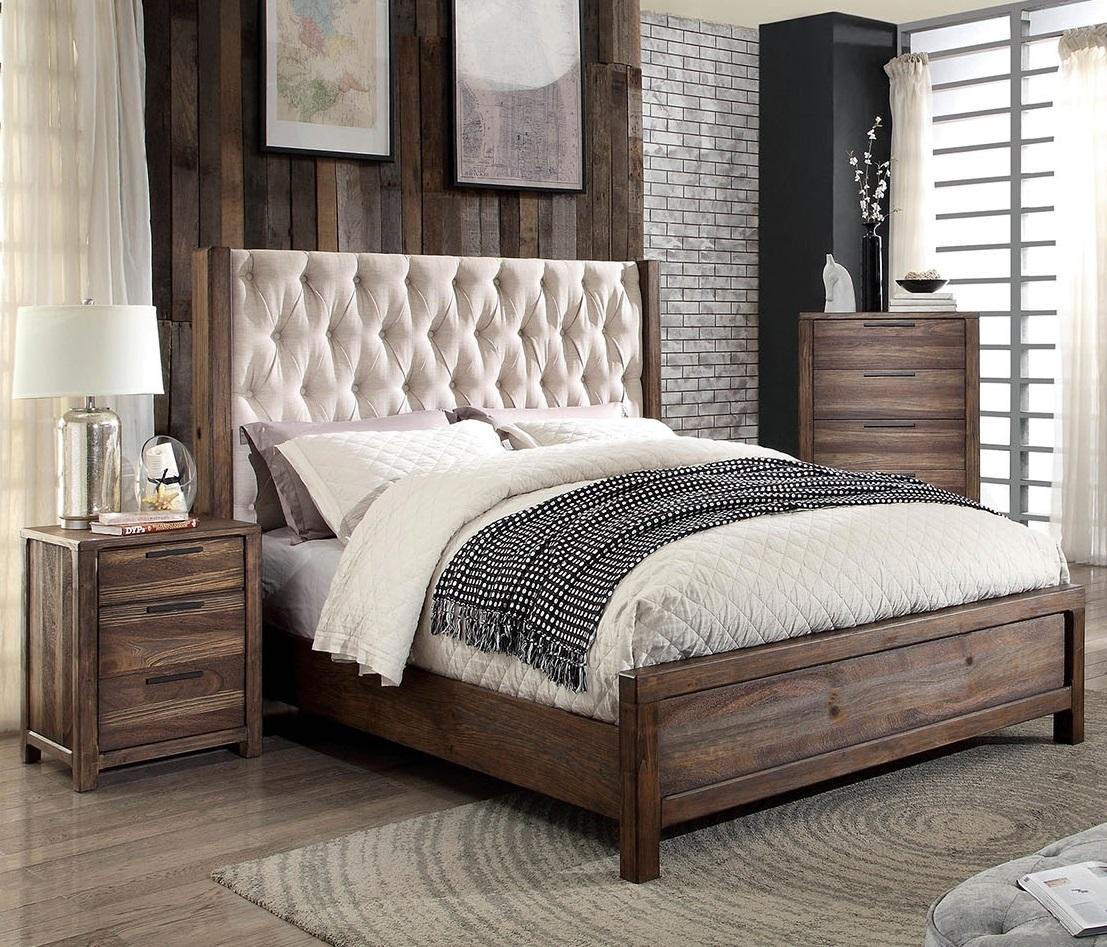 

    
Rustic Natural & Beige Solid Wood Queen Bedroom Set 3pcs Furniture of America CM7577-Q Hutchinson
