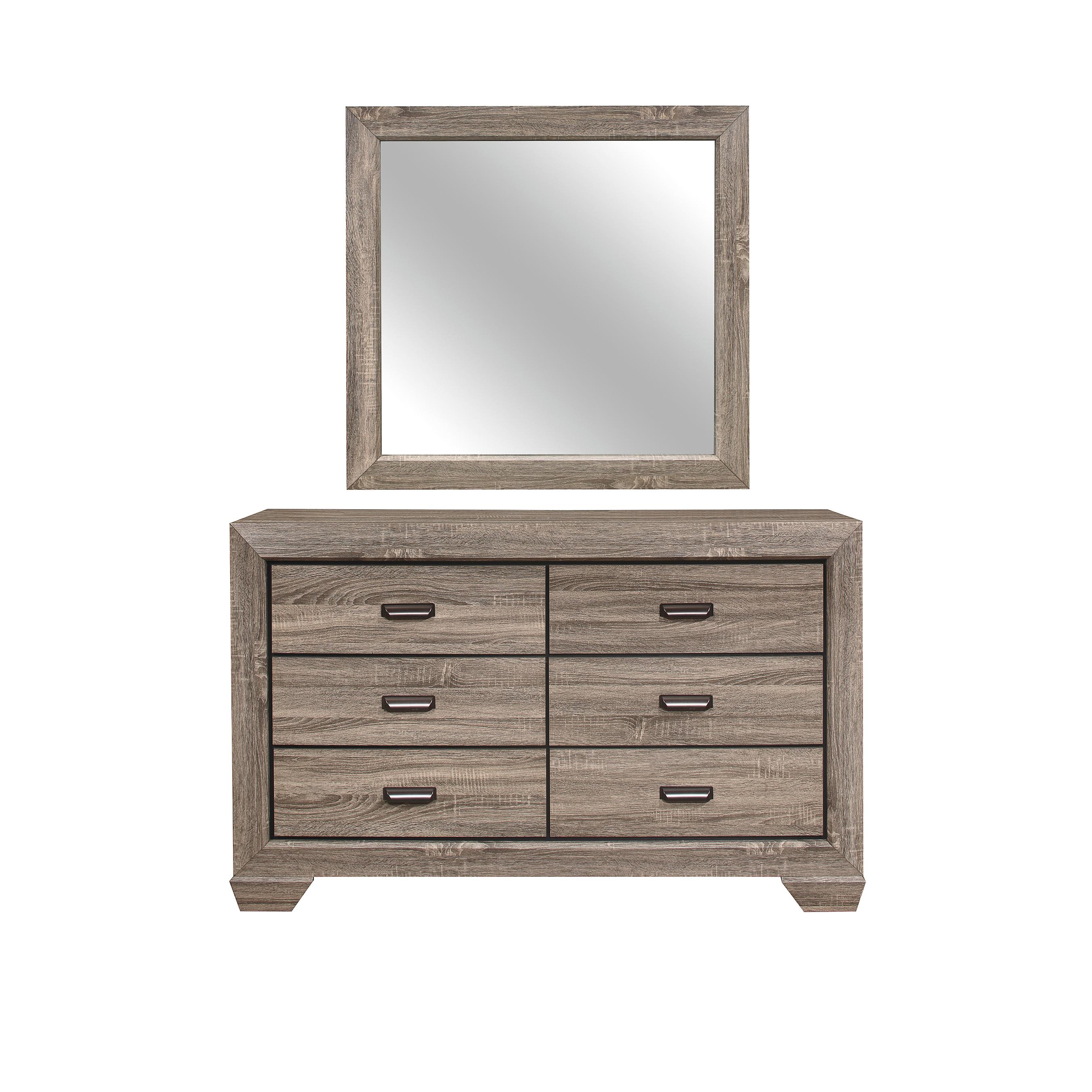 Rustic Dresser w/Mirror 1904-5*6-2PC Beechnut 1904-5*6-2PC in Natural 