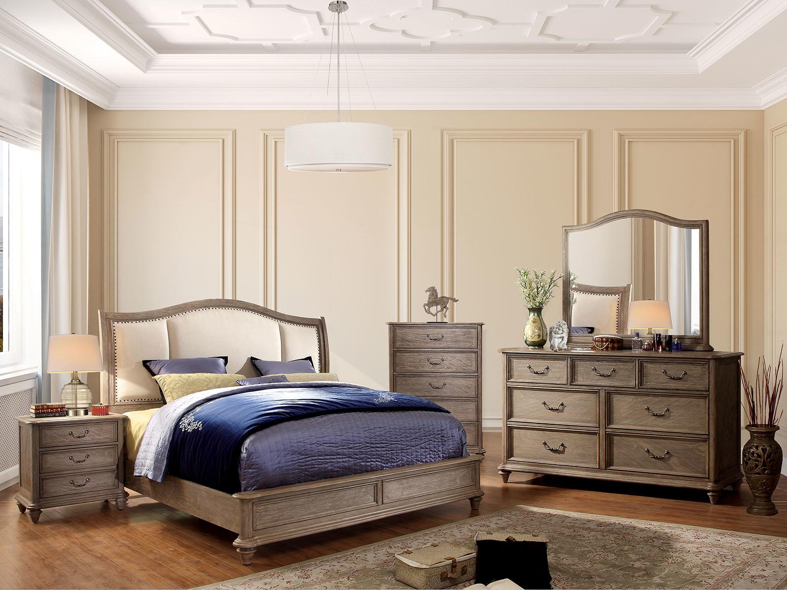 

                    
Furniture of America CM7612-CK Belgrade Bed Natural Fabric Purchase 
