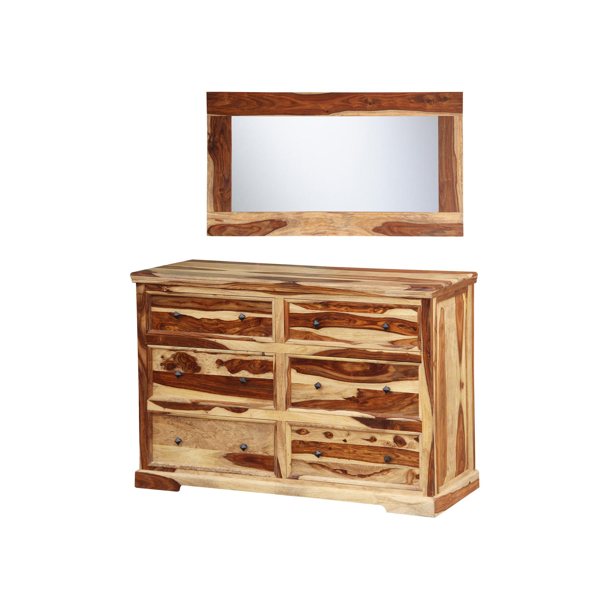 Rustic Dresser w/Mirror ISA-9049N-2PC Tahoe ISA-9049N-2PC in Natural 
