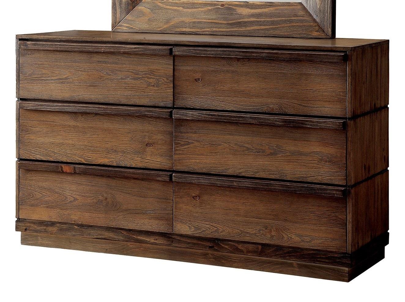 

    
Rustic Natural Solid Wood Dresser Furniture of America CM7623D Coimbra
