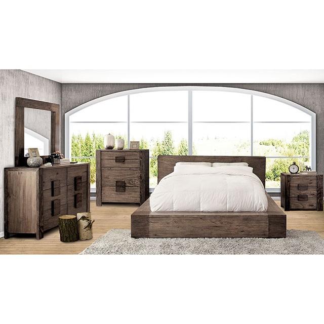 

    
Furniture of America Janeiro King Platform Bed CM7628-EK Platform Bed Wood/Natural CM7628-EK
