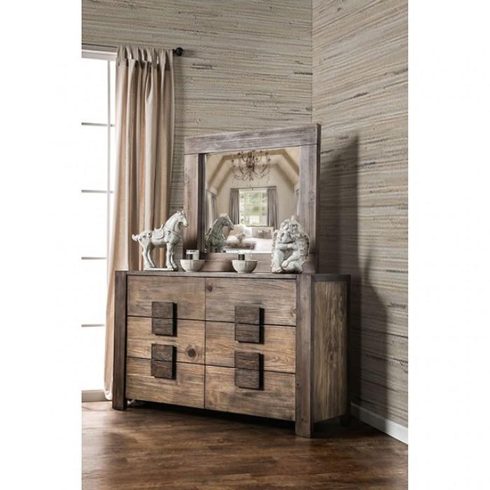 

                    
Buy Rustic Natural Tone Solid Wood Queen Platform Bedroom Set 4PCS Furniture of America Janeiro CM7628-Q-4PCS
