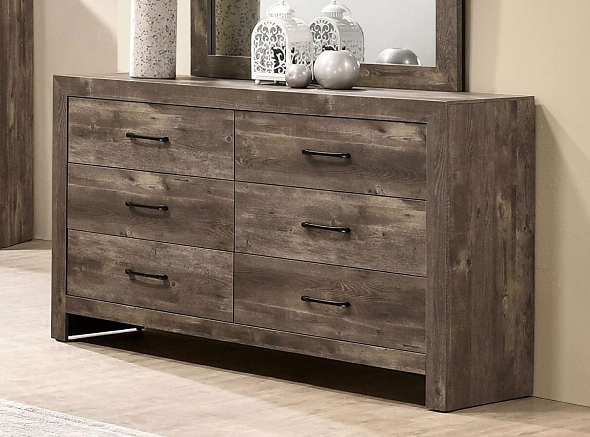 

    
Rustic Natural Tone Wood Dresser Furniture of America CM7149D Larissa
