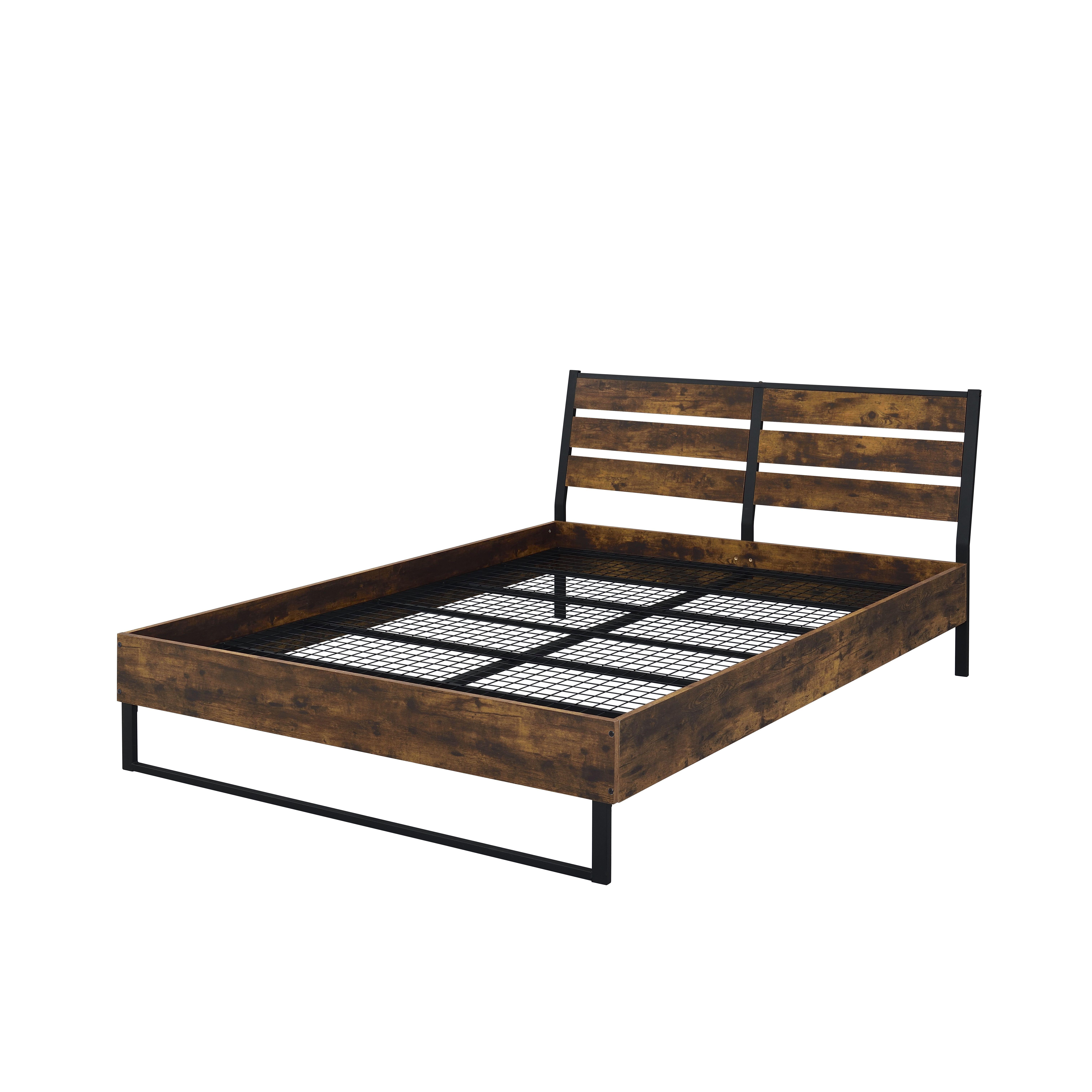 

    
Acme Furniture Juvanth Queen Bed Rustic Brown 24250Q
