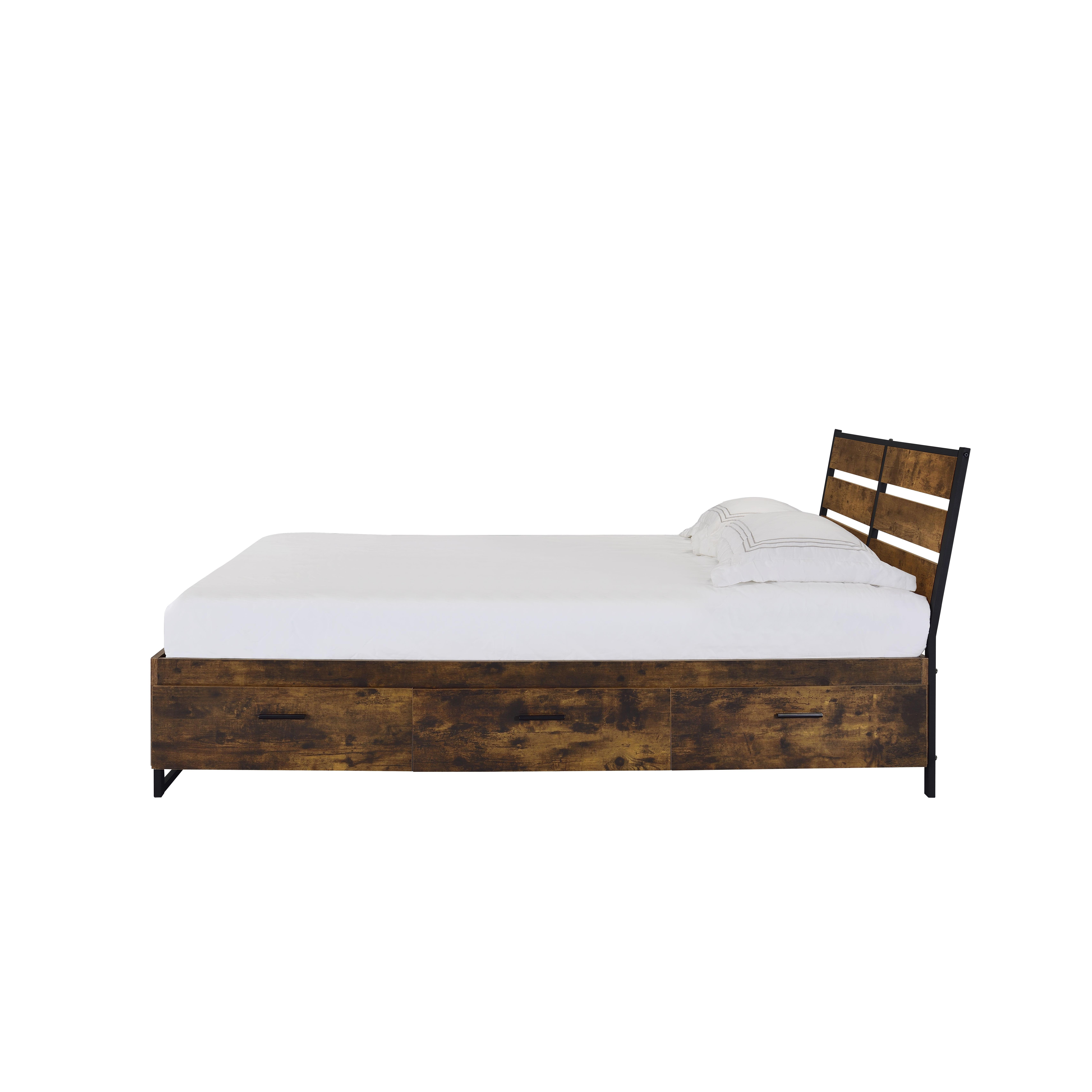 

    
Acme Furniture Juvanth Queen Bed Rustic Brown 24260Q
