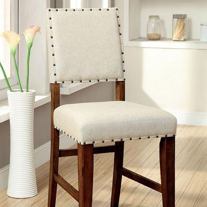

    
Rustic Oak Counter Height Chairs Set 2pcs Furniture of America CM3324PC-2PK Sania
