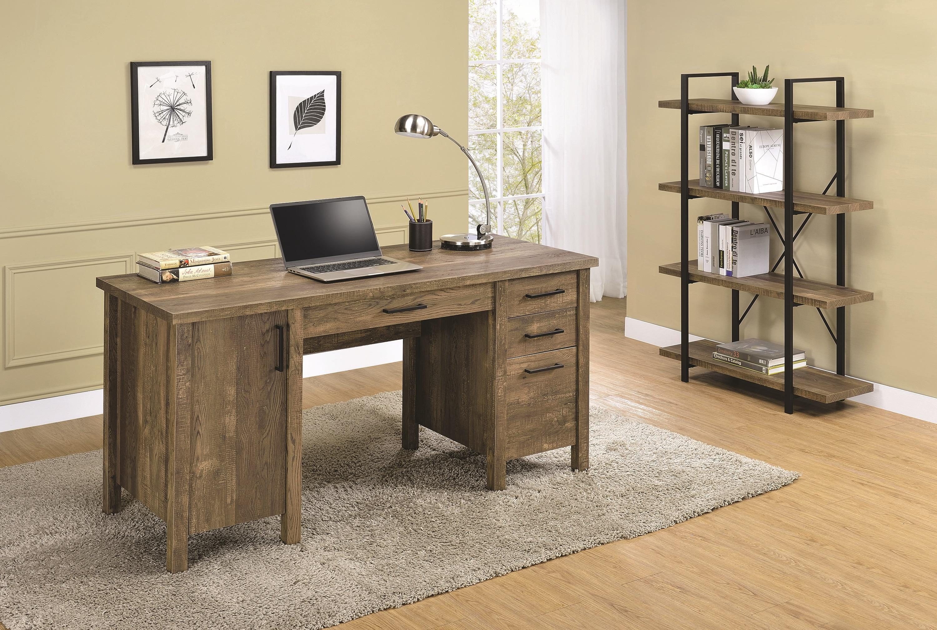 

    
803581 Rustic Oak Finish Wood Office Desk Coaster 803581 Tolar
