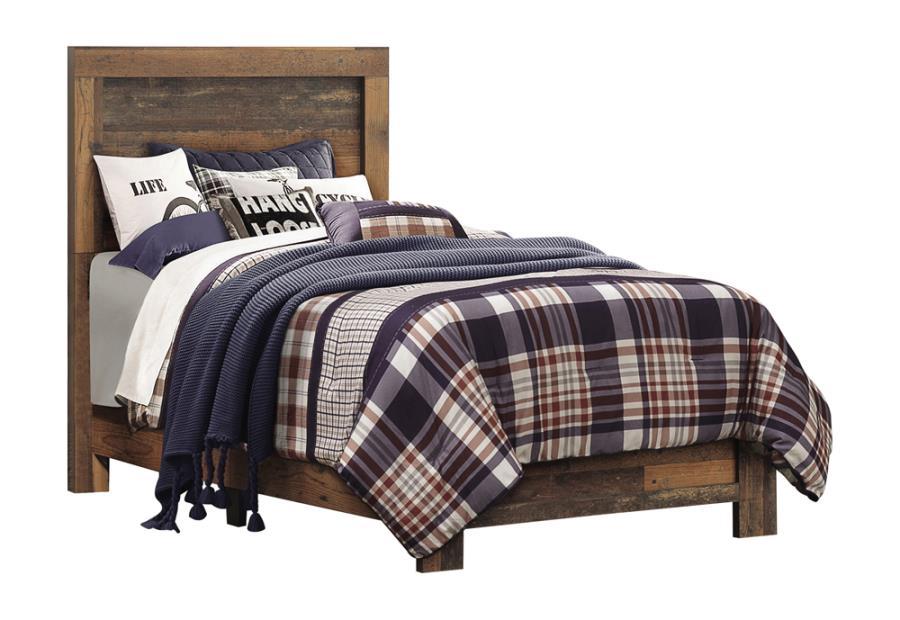 

    
Rustic Pine Finish Wood Twin Bed Coaster 223141T Sidney
