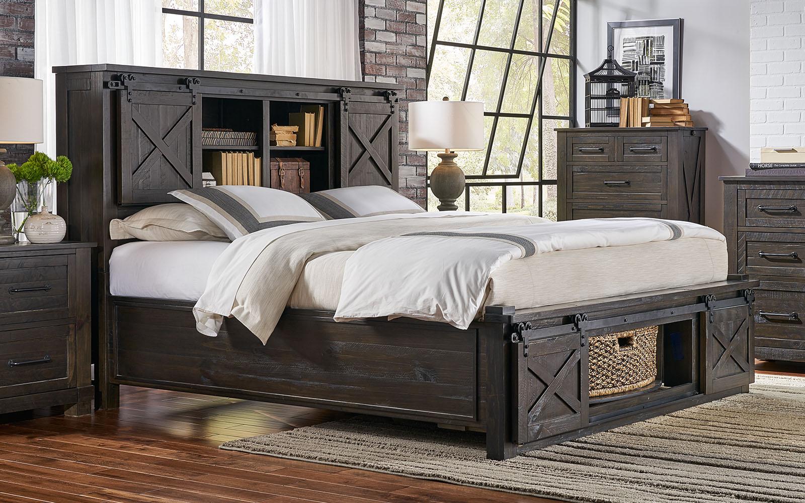 

    
Rustic Queen Rotating Storage Bed Charcoal SUVCL5032 A-America Sun Valley
