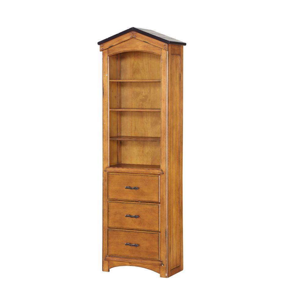 

    
Rustic Oak Bookcase by Acme Tree House 10163
