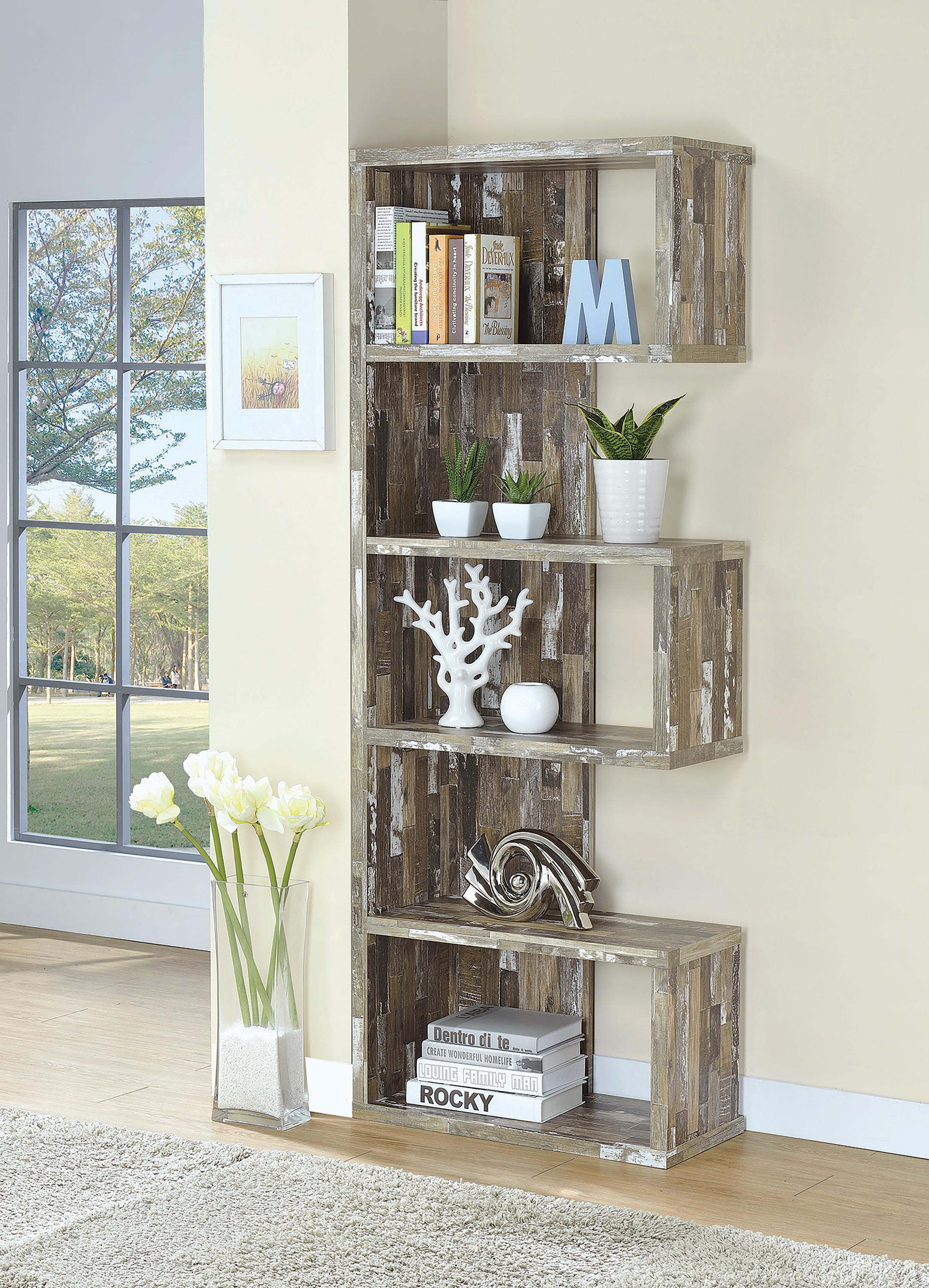 

    
 Order  Rustic Salvaged Cabin Wood Bookcase Coaster 800847 Joey
