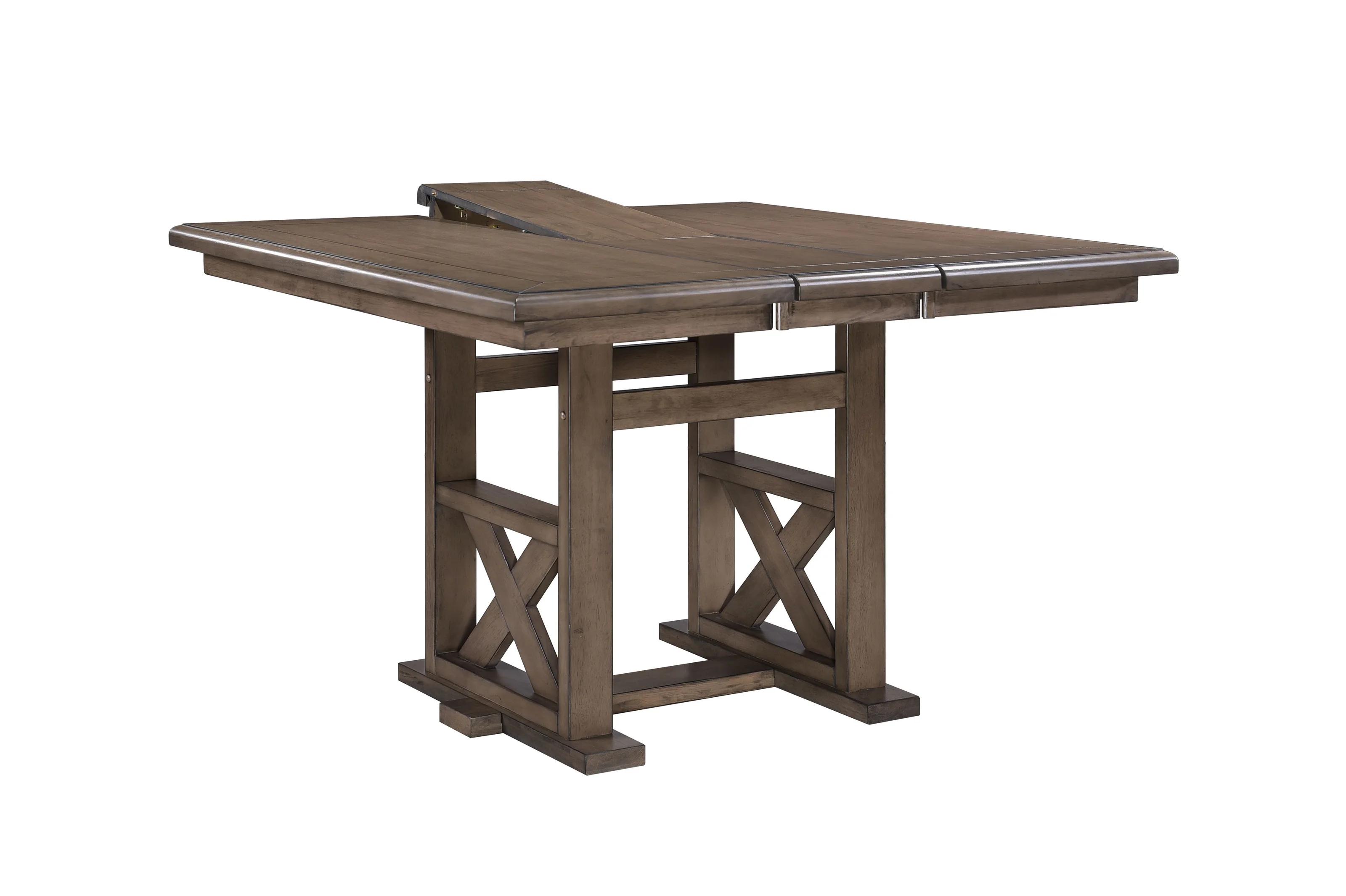 

    
Rustic Walnut Counter Height Table by Acme Scarlett 72475
