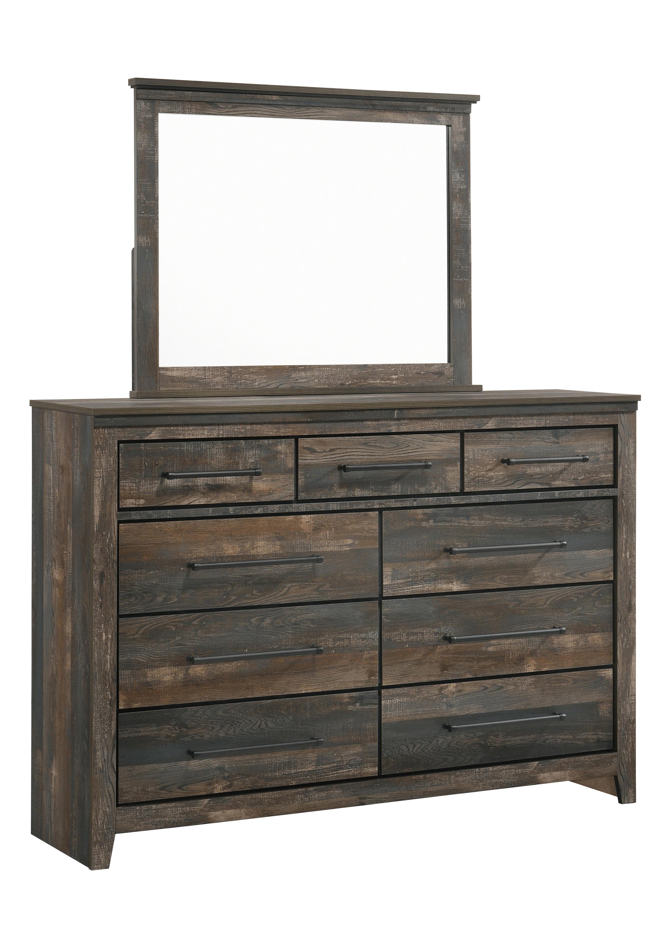 

    
Rustic Weathered Dark Brown Wood Dresser w/Mirror Coaster 223483 Ridgedale
