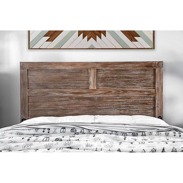 

    
Rustic Light Oak Solid Wood California King Bed Furniture of America Wynton CM7360-CK
