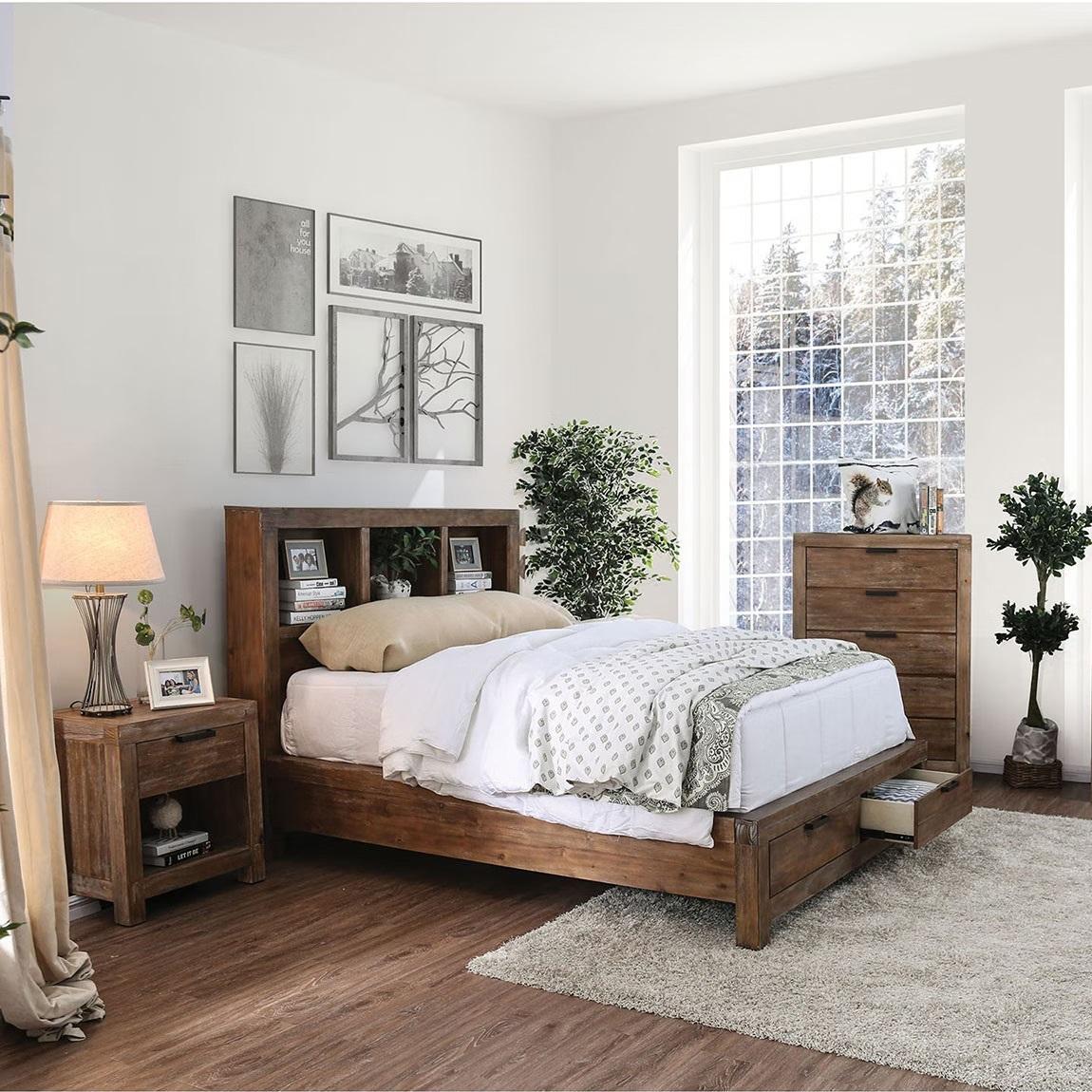

    
Rustic Light Oak Solid Wood King Bed Furniture of America Mcallen CM7360BC-EK
