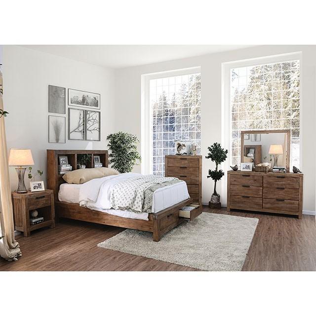 

    
CM7360BC-EK Rustic Light Oak Solid Wood King Bed Furniture of America Mcallen CM7360BC-EK
