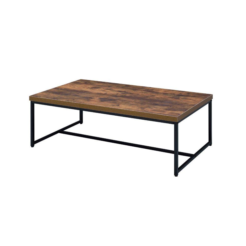 

    
Rustic Weathered Oak & Black Coffee Table + 2 End Tables by Acme Bob 80615-3pcs
