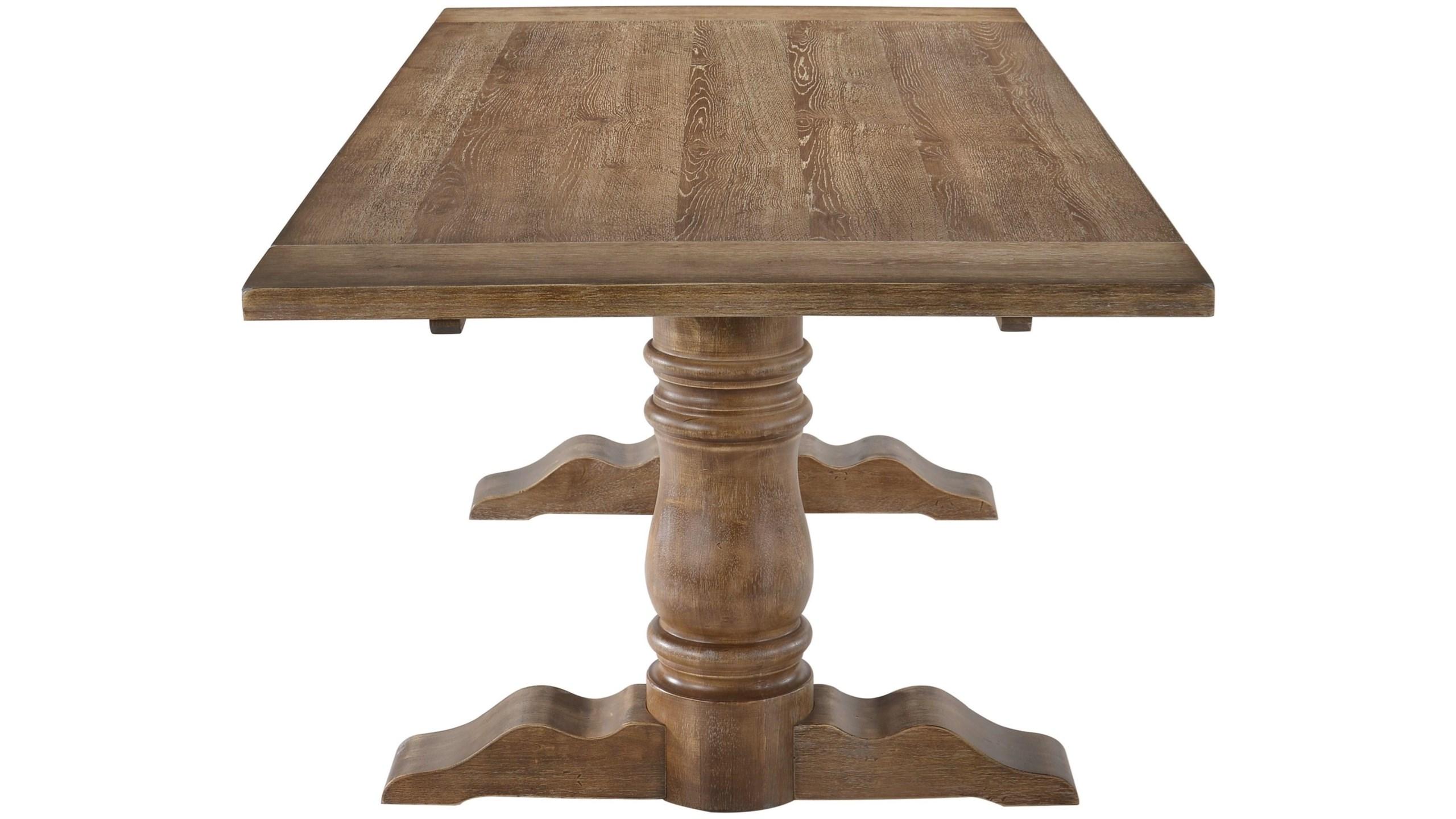 

    
Acme Furniture Leventis Dining Table Brown Oak 74655
