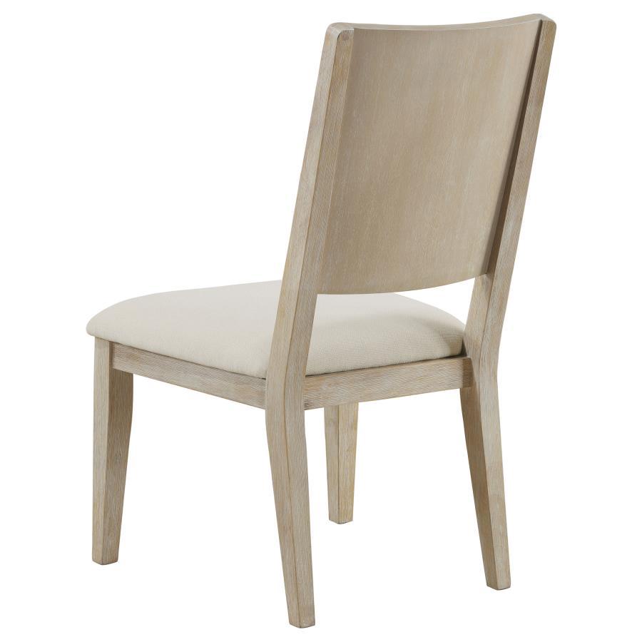 

    
Rustic White/Beige Wood Side Chair Set 2PCS Coaster Trofello 123122
