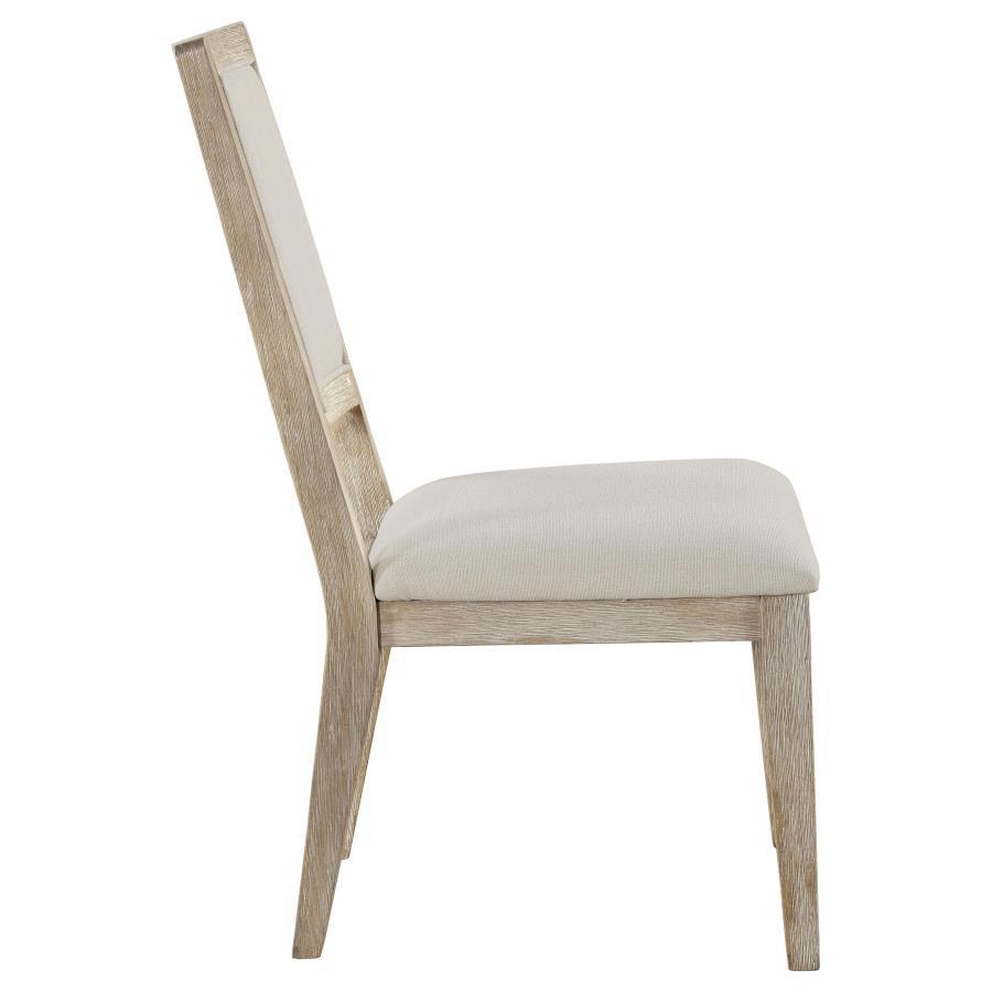

    
 Order  Rustic White/Beige Wood Side Chair Set 2PCS Coaster Trofello 123122
