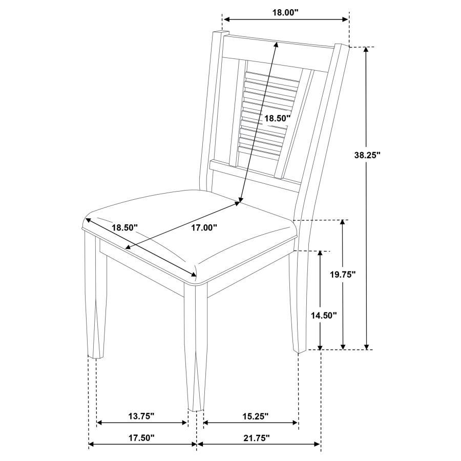 

    
110412-SC-2PCS Rustic White/Brown Wood Side Chair Set 2PCS Coaster Appleton 110412
