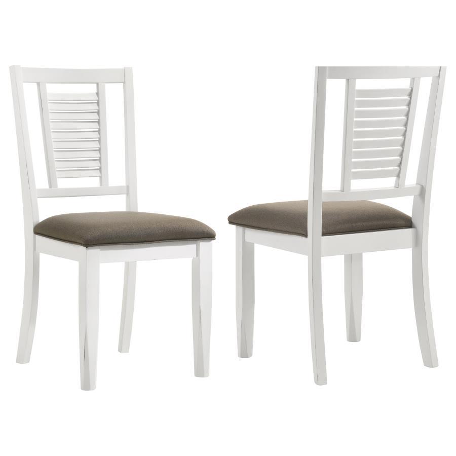 

    
Rustic White/Brown Wood Side Chair Set 2PCS Coaster Appleton 110412
