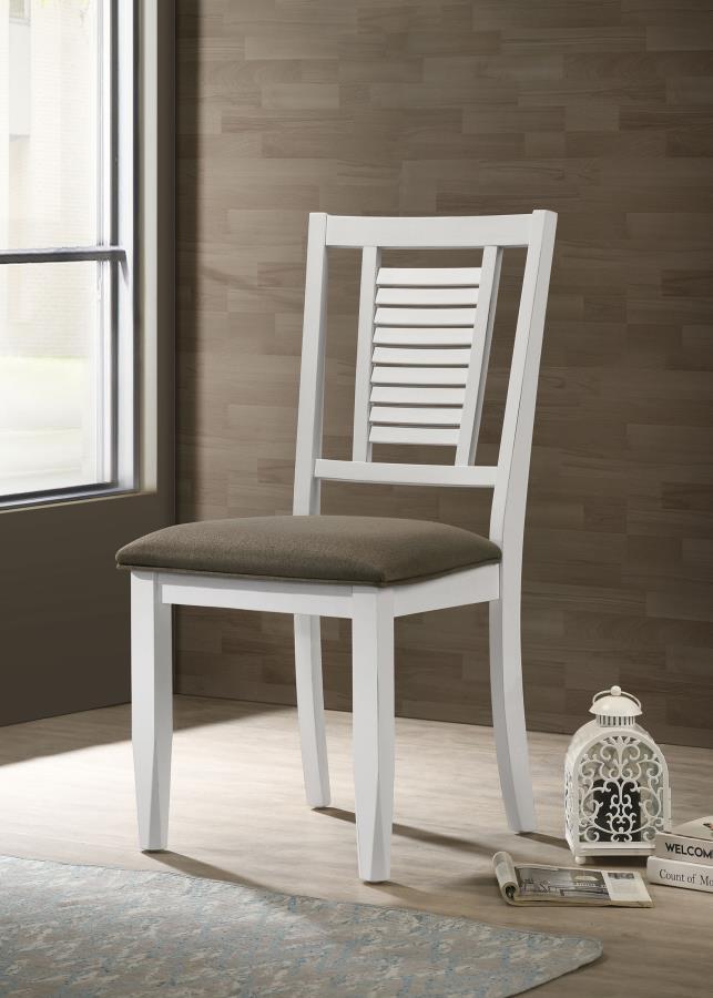 

    
Rustic White/Brown Wood Side Chair Set 2PCS Coaster Appleton 110412
